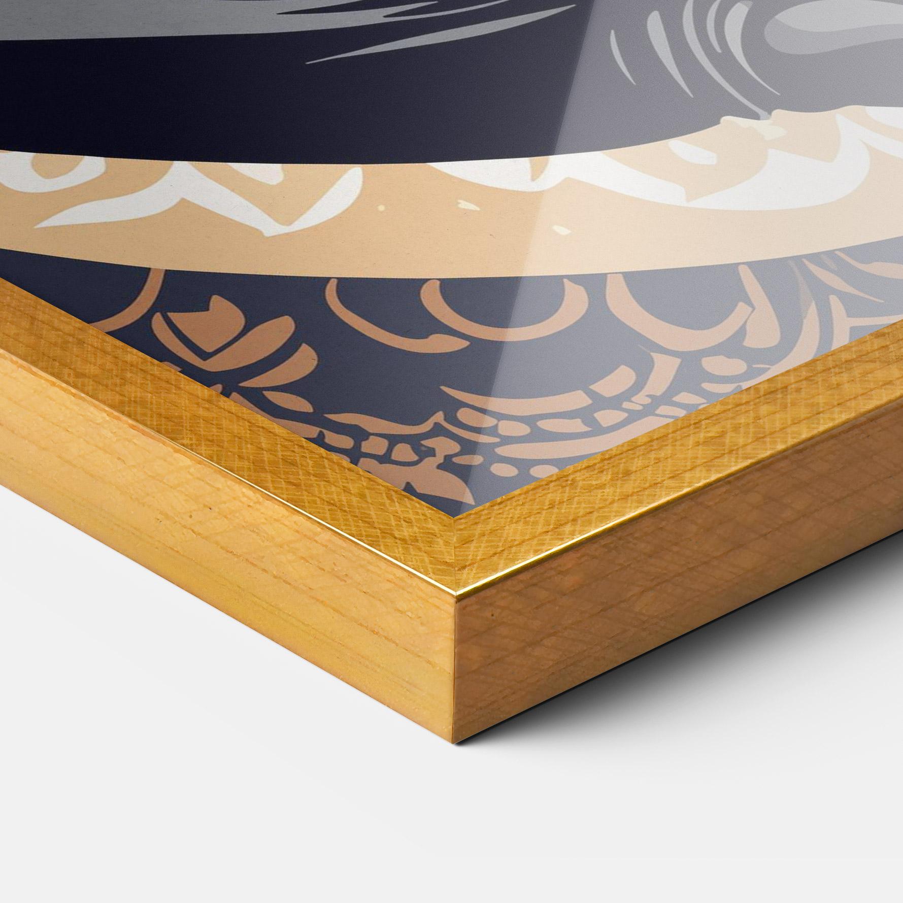 Gerahmte Poster Elefant Color Mix mockup 3