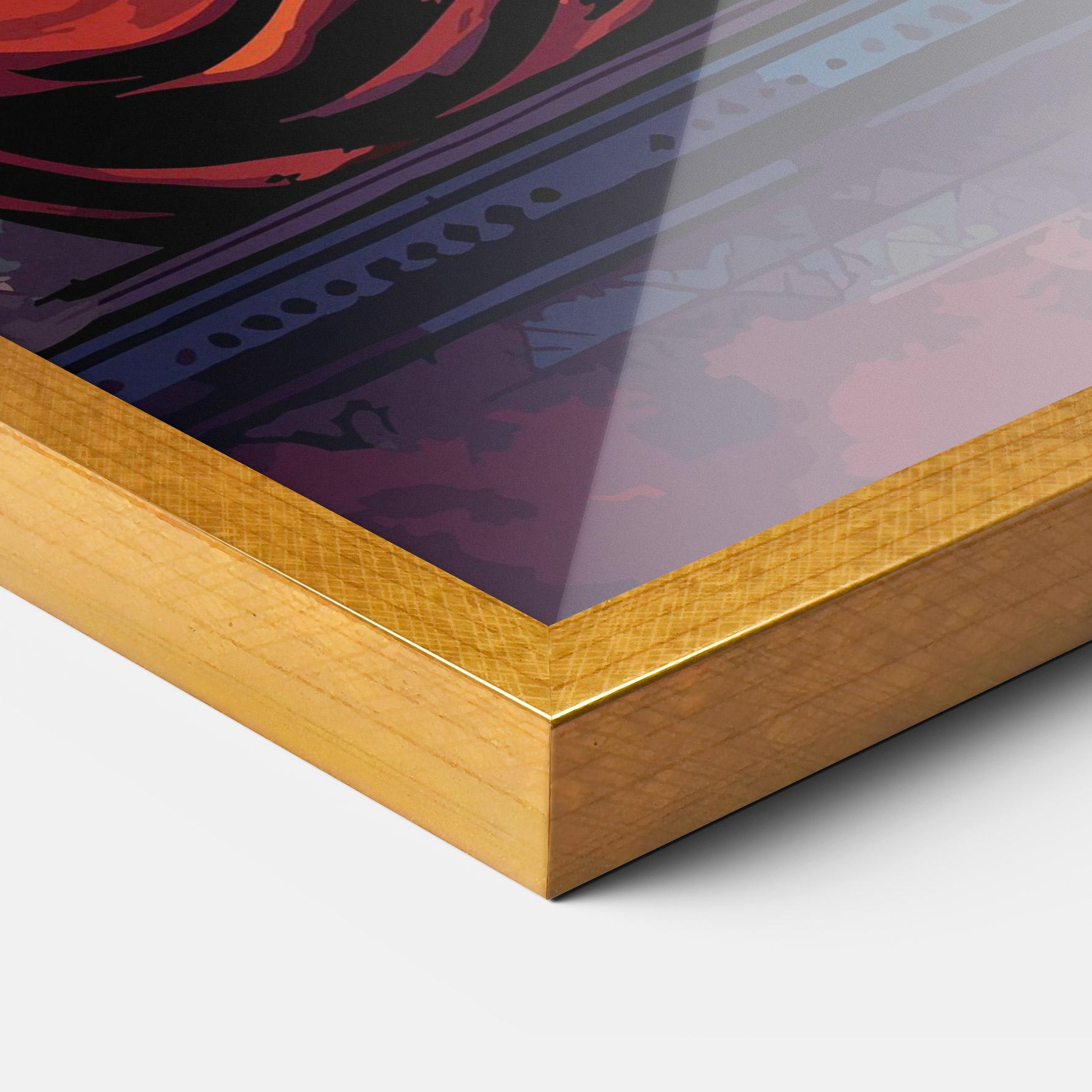 Gerahmte Poster Ganesh Colorful mockup 3