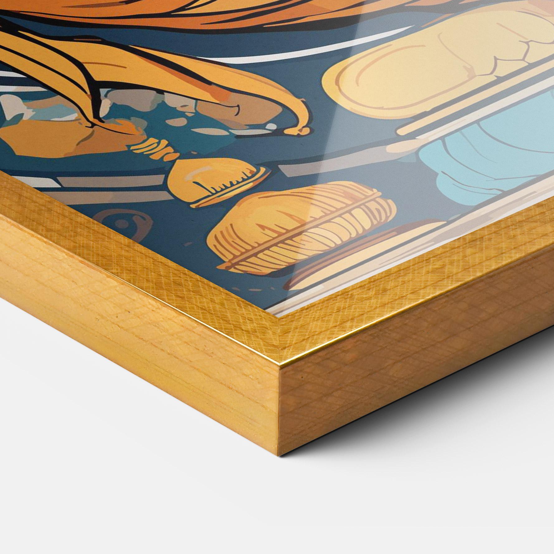 Gerahmte Poster Gold Ganpati mockup 3