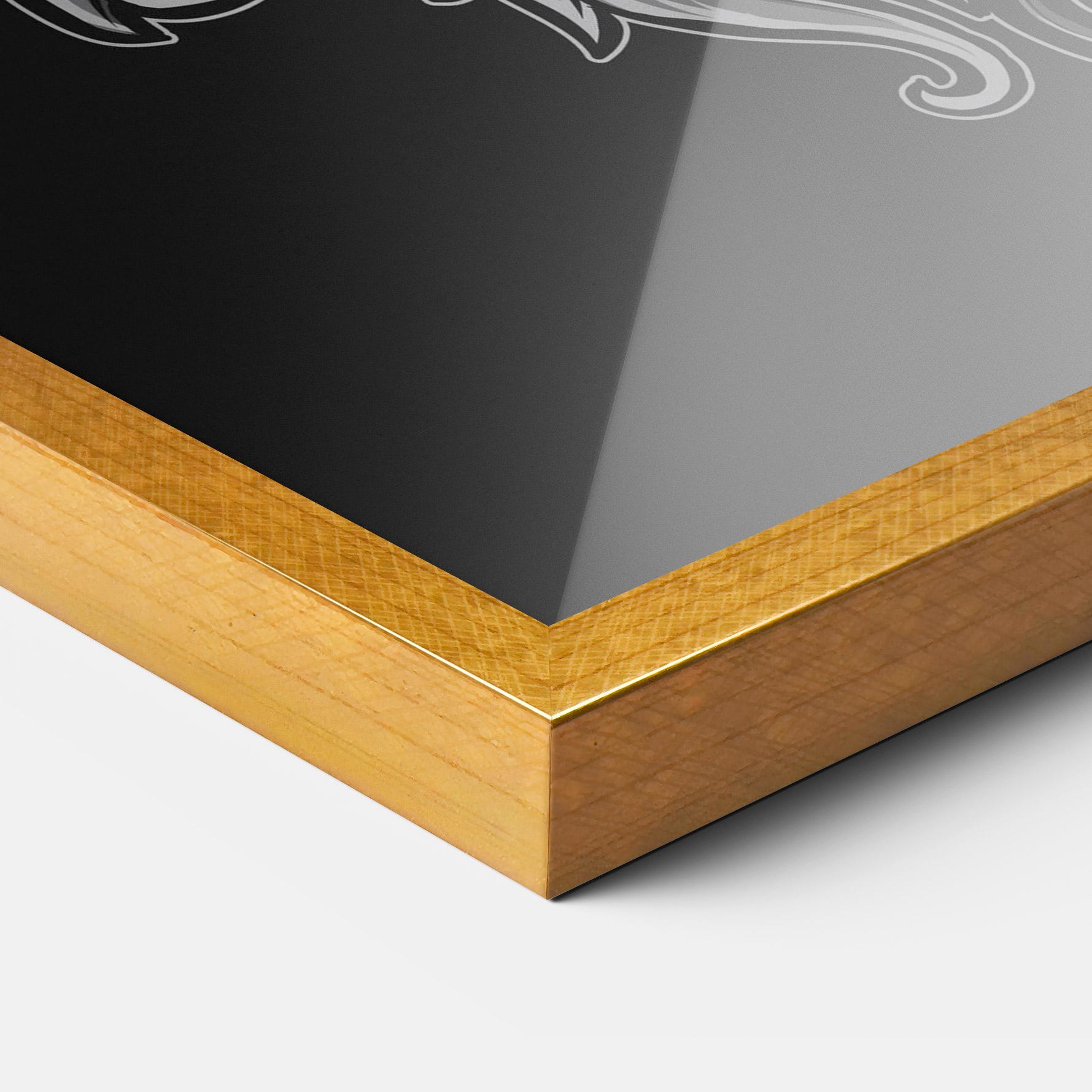 Gerahmte Poster Grey Elephant Head mockup 3