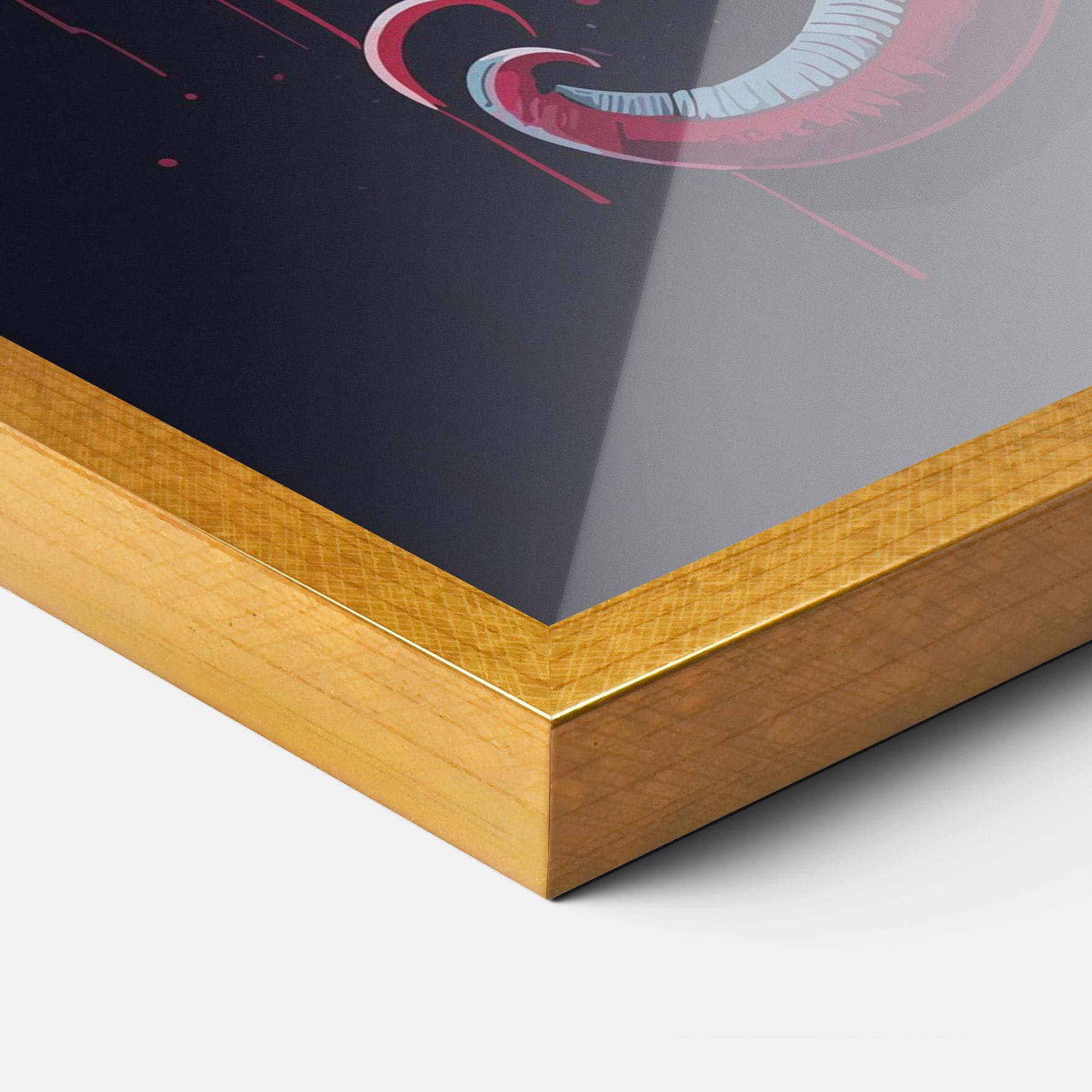 Gerahmte Poster Red Blue Elephant mockup 3