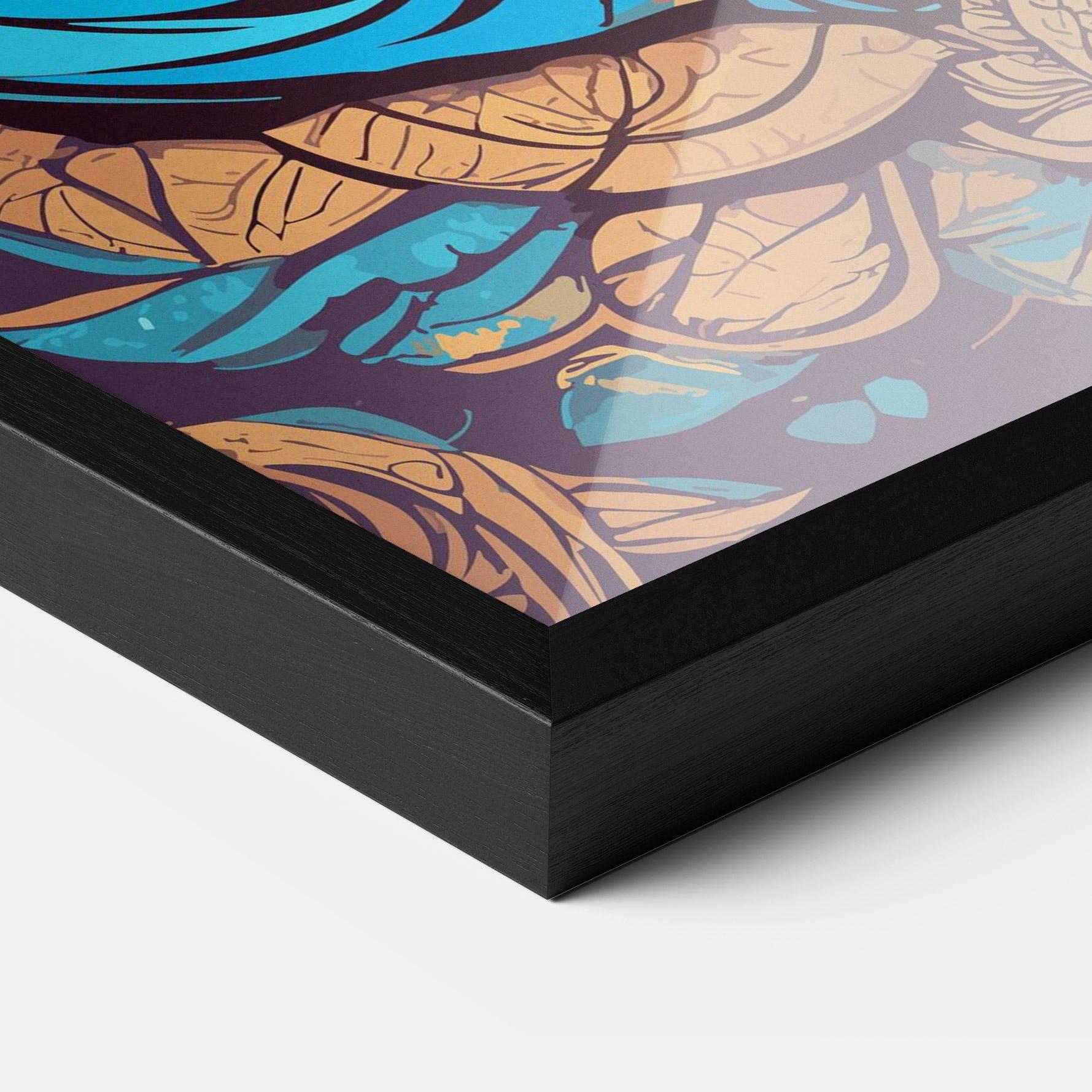 Gerahmte Poster Blue Elephant mockup 3