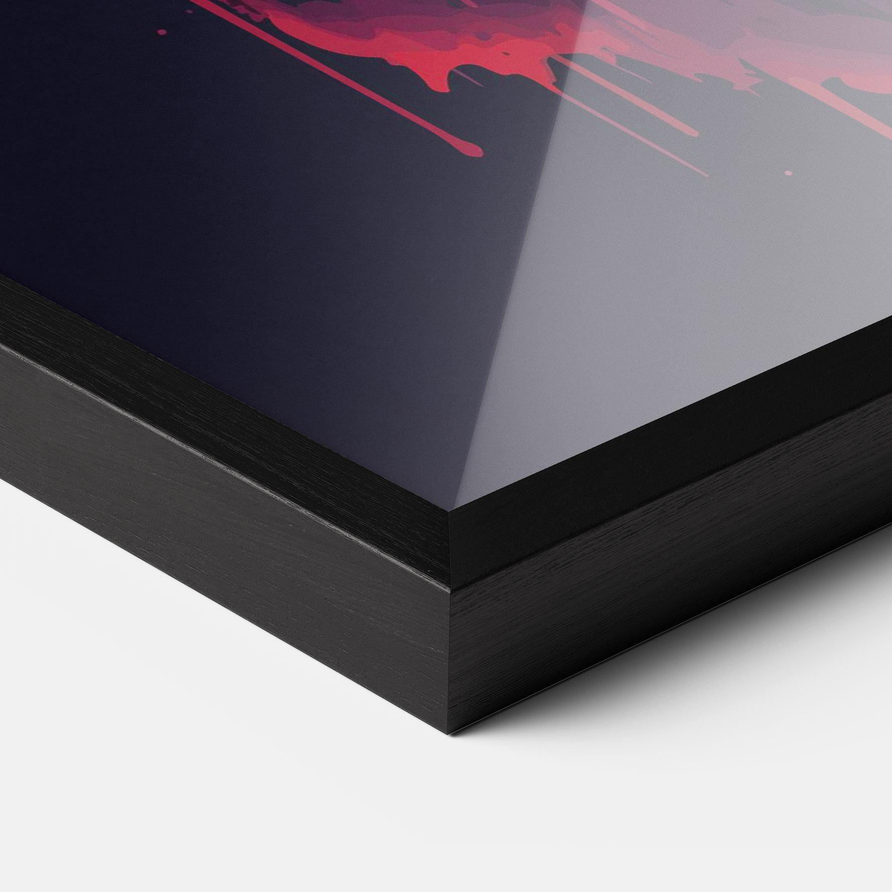 Gerahmte Poster Blue Red Elephant mockup 3