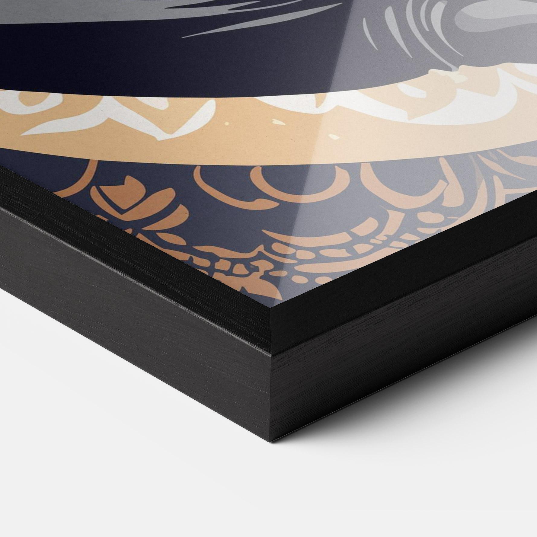 Gerahmte Poster Elefant Color Mix mockup 3