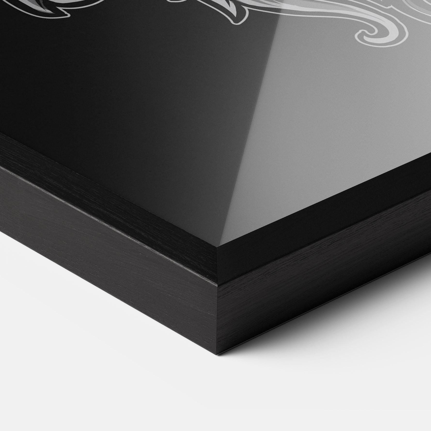 Gerahmte Poster Grey Elephant Head mockup 3