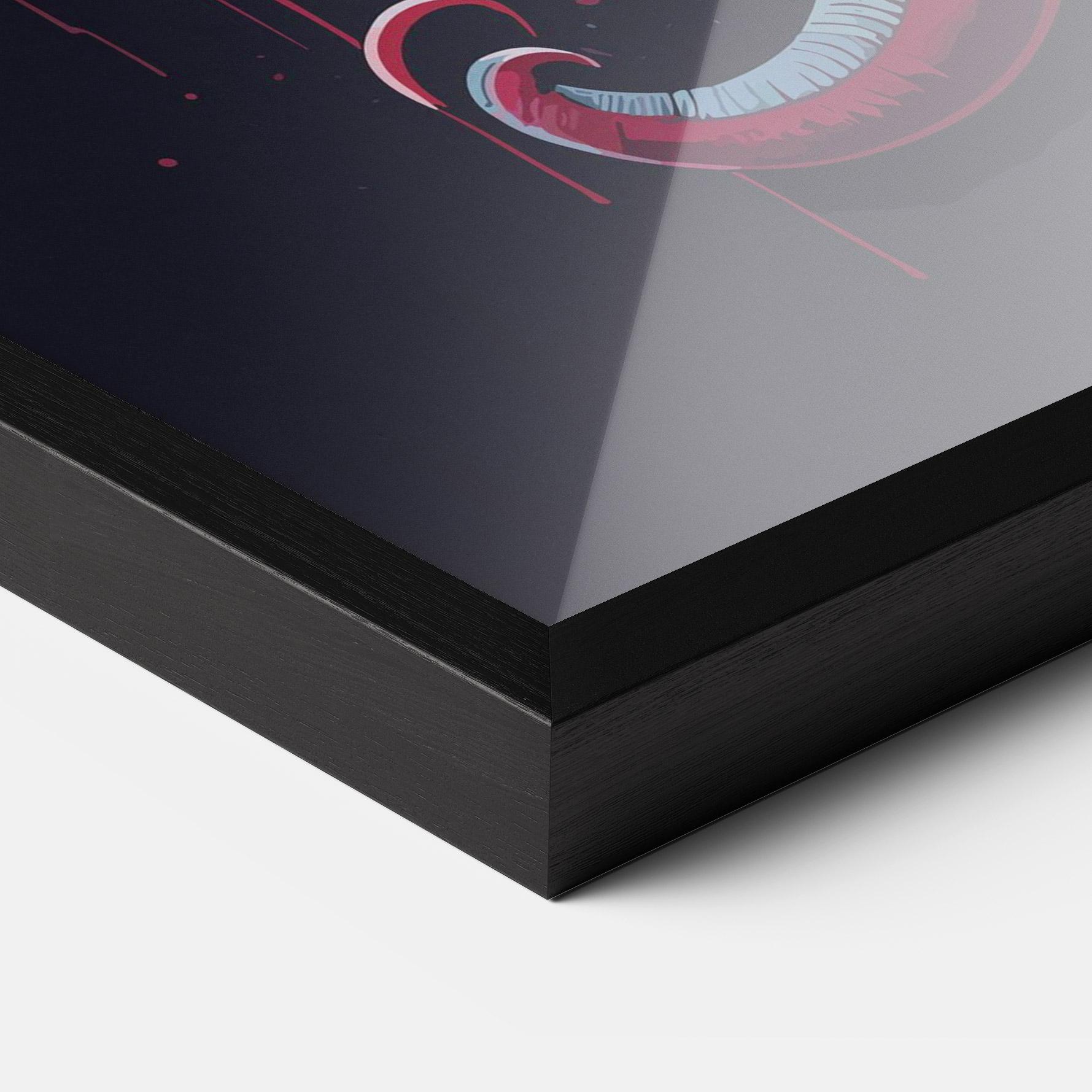 Gerahmte Poster Red Blue Elephant mockup 3