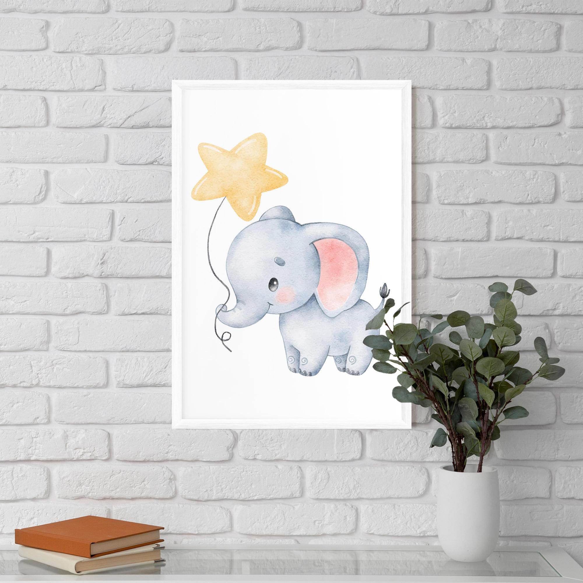 Gerahmte Poster Baby Elephant Kids mockup 5