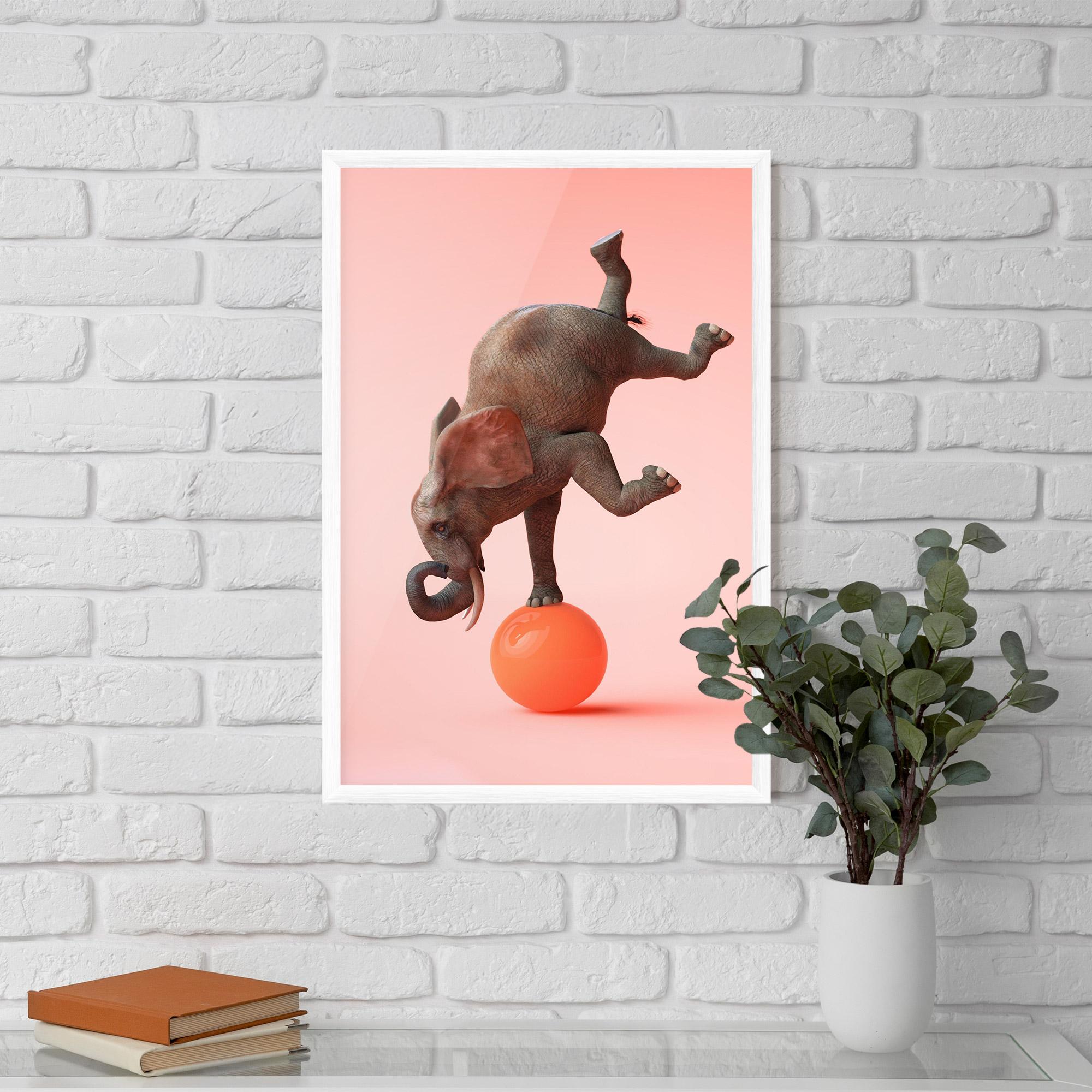Gerahmte Poster Ball Elephant mockup 5