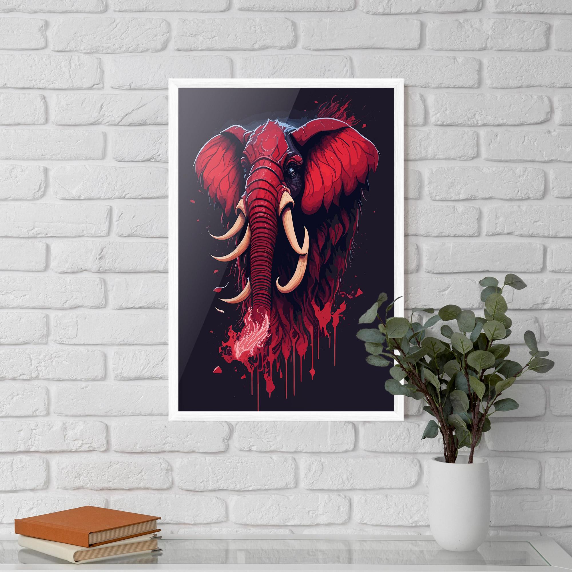 Gerahmte Poster Bloody Elephant mockup 5
