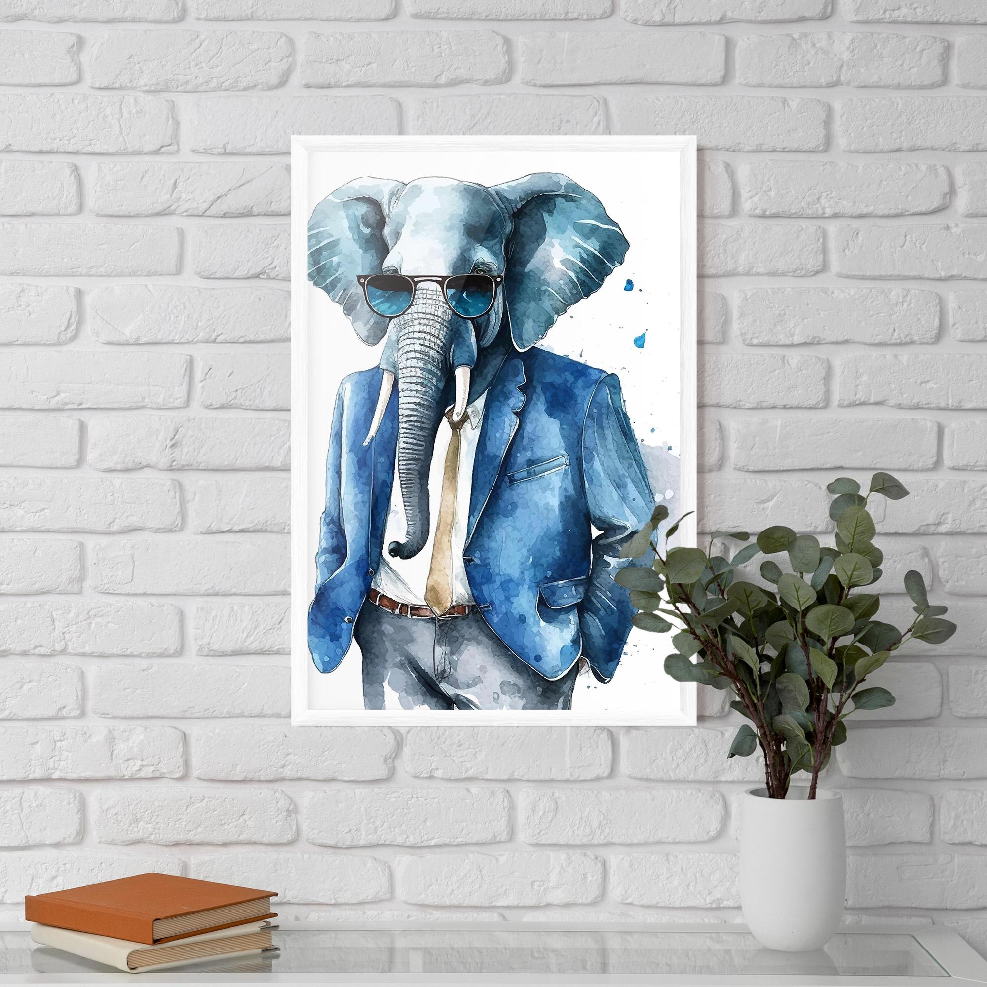 Gerahmte Poster Bussiness Elephant mockup 5