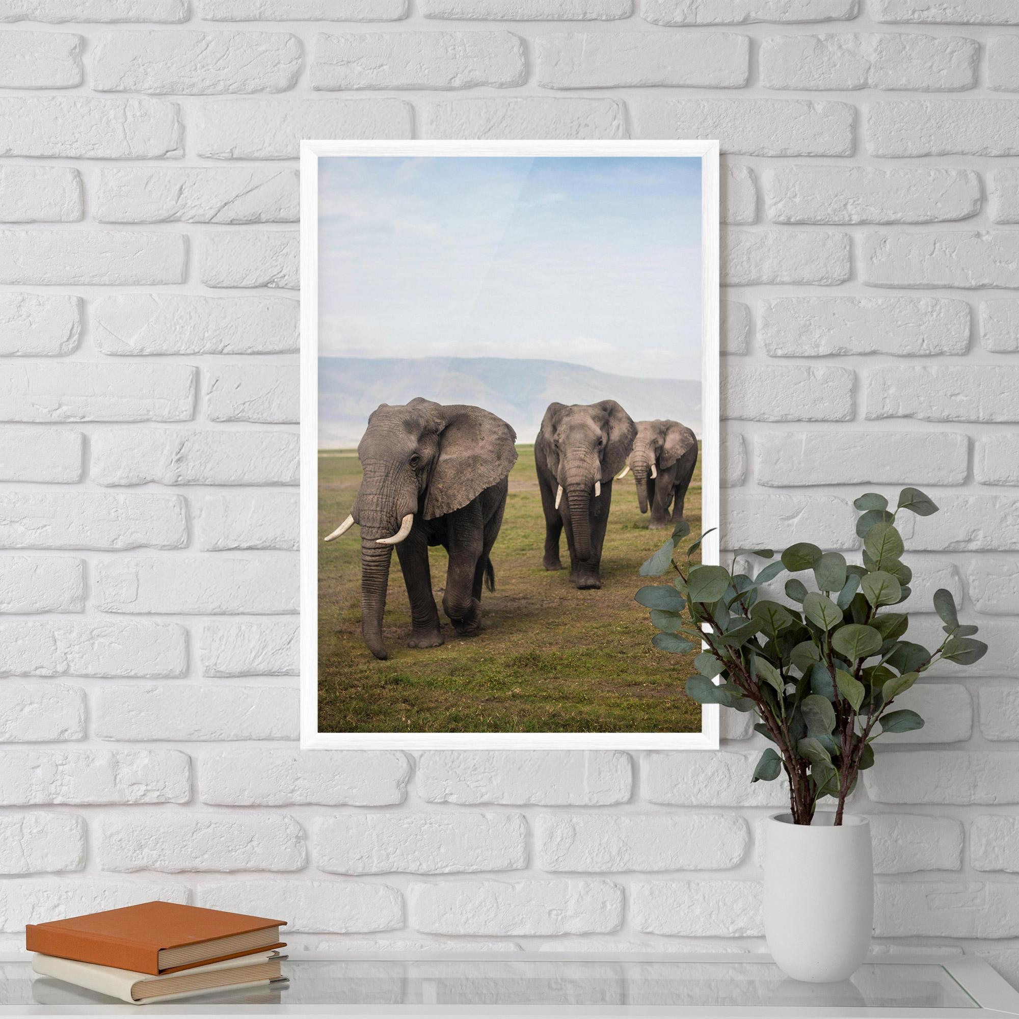 Gerahmte Poster Elephant Landscape mockup 5