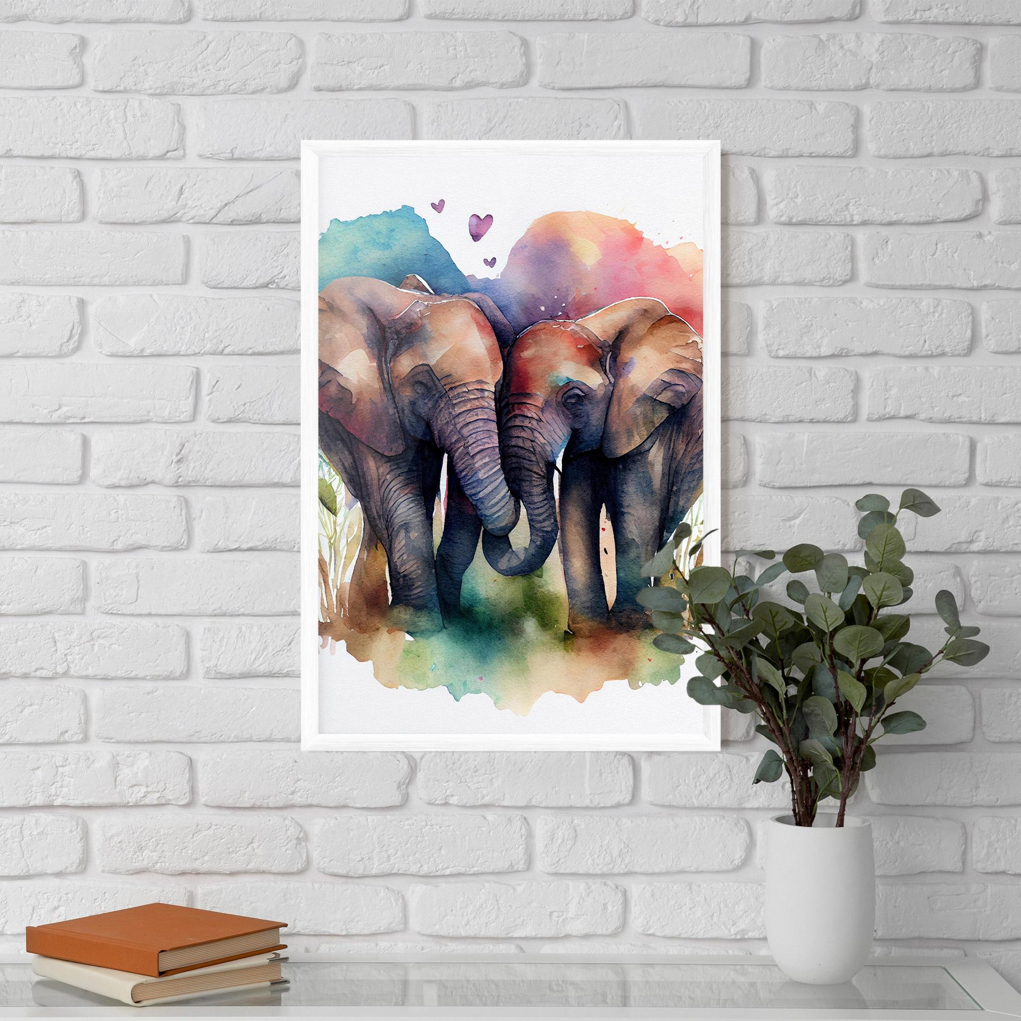 Gerahmte Poster Watercolor Love mockup 5