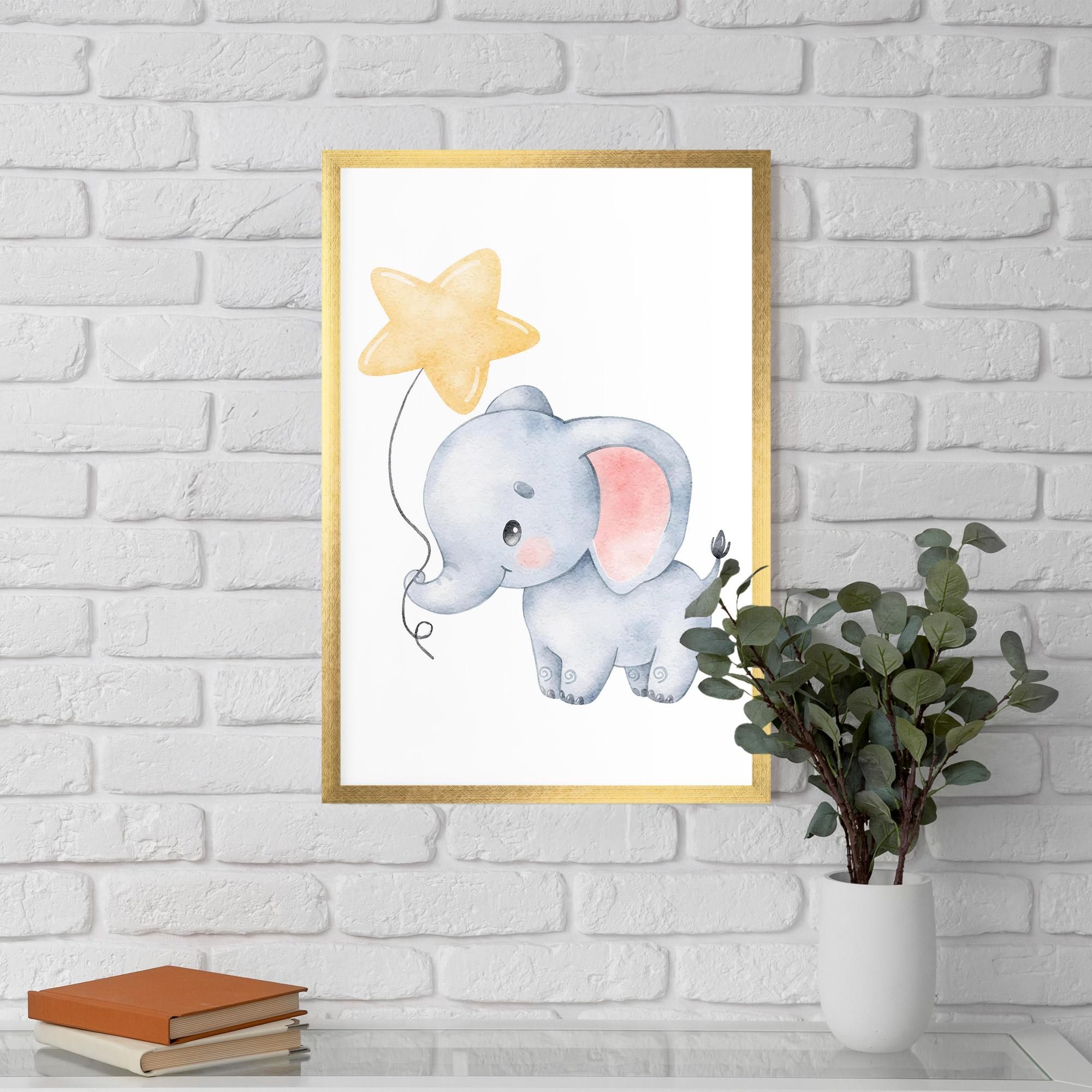 Gerahmte Poster Baby Elephant Kids mockup 5