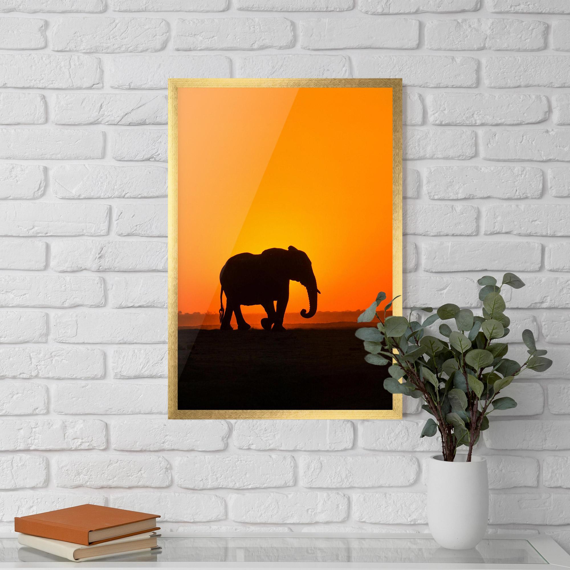 Gerahmte Poster Beautiful Elephant mockup 5