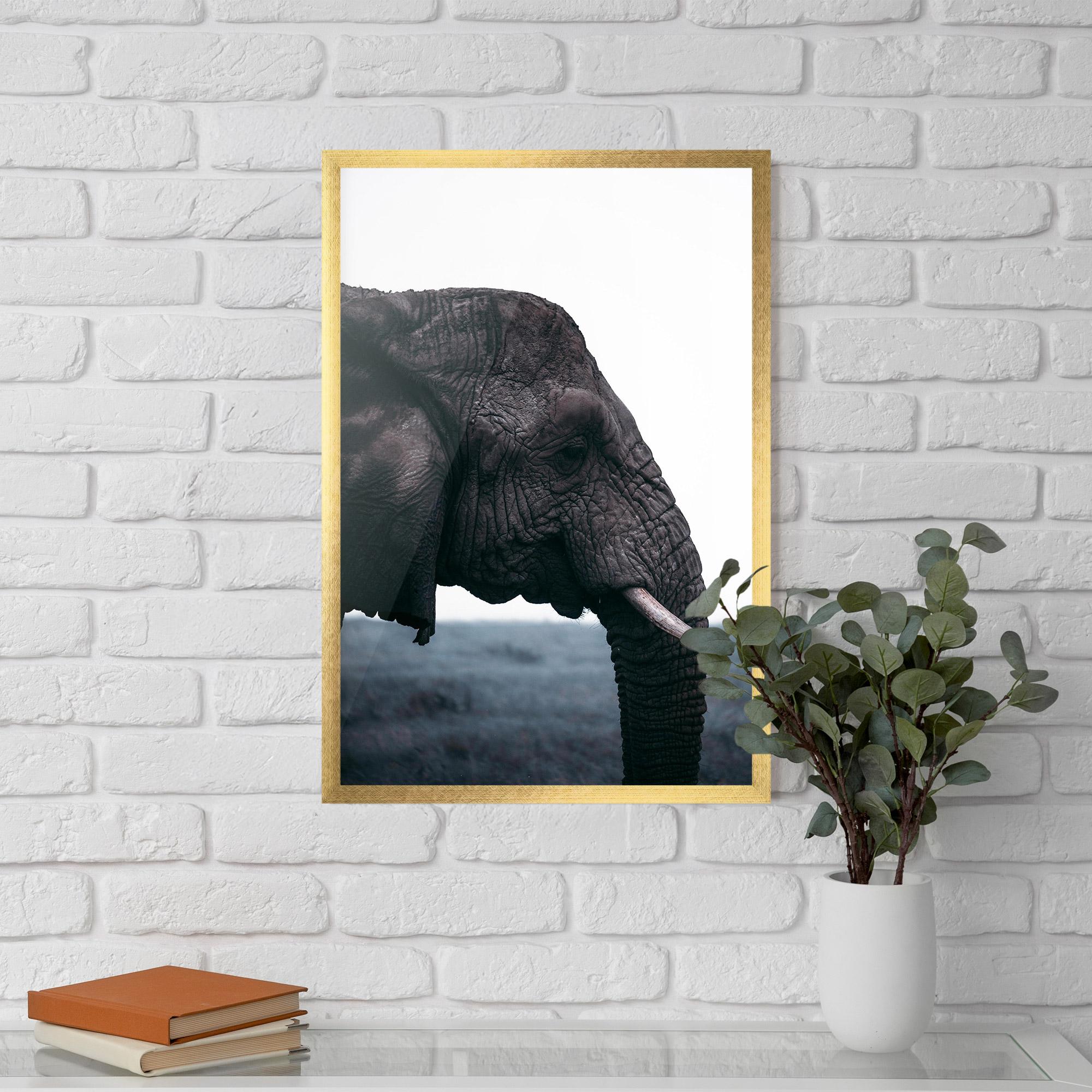Gerahmte Poster Close Grey Eelephant mockup 5