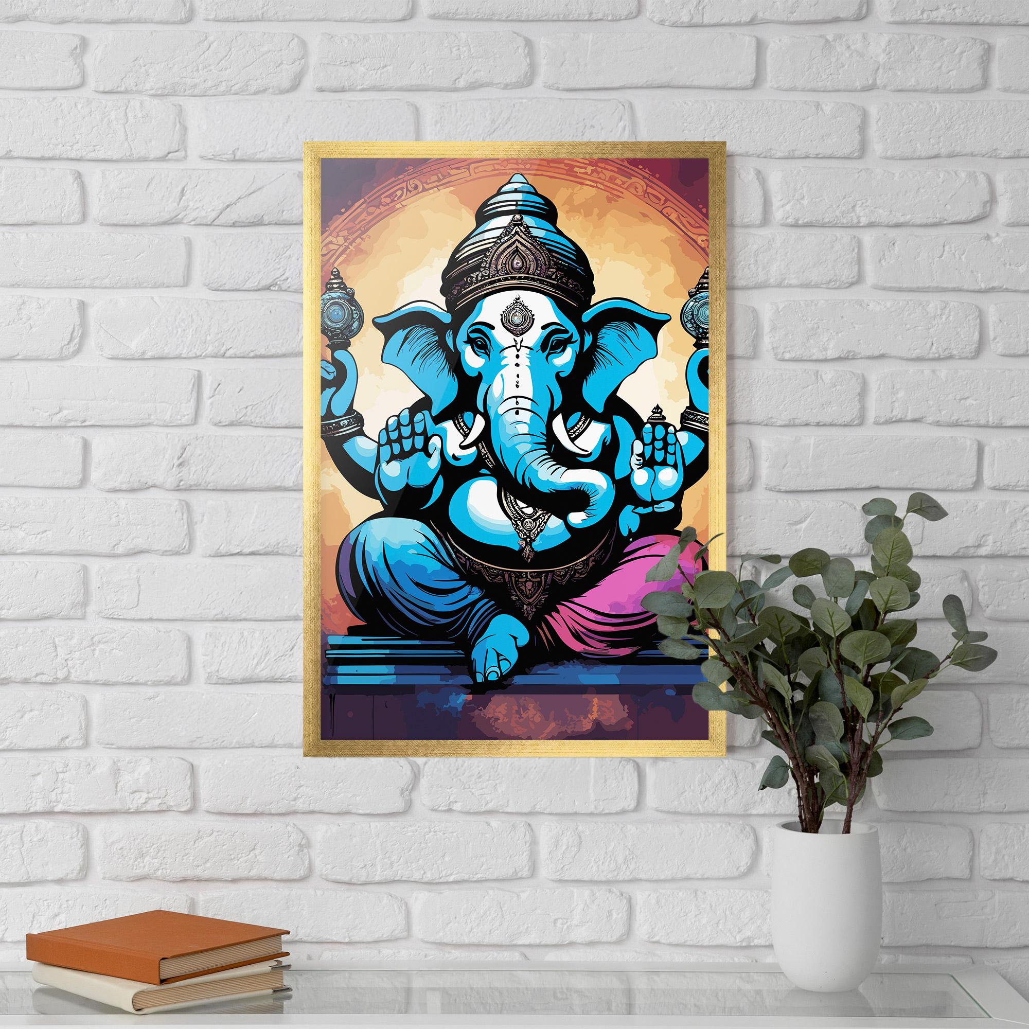 Gerahmte Poster Colorful Chaturthi mockup 5