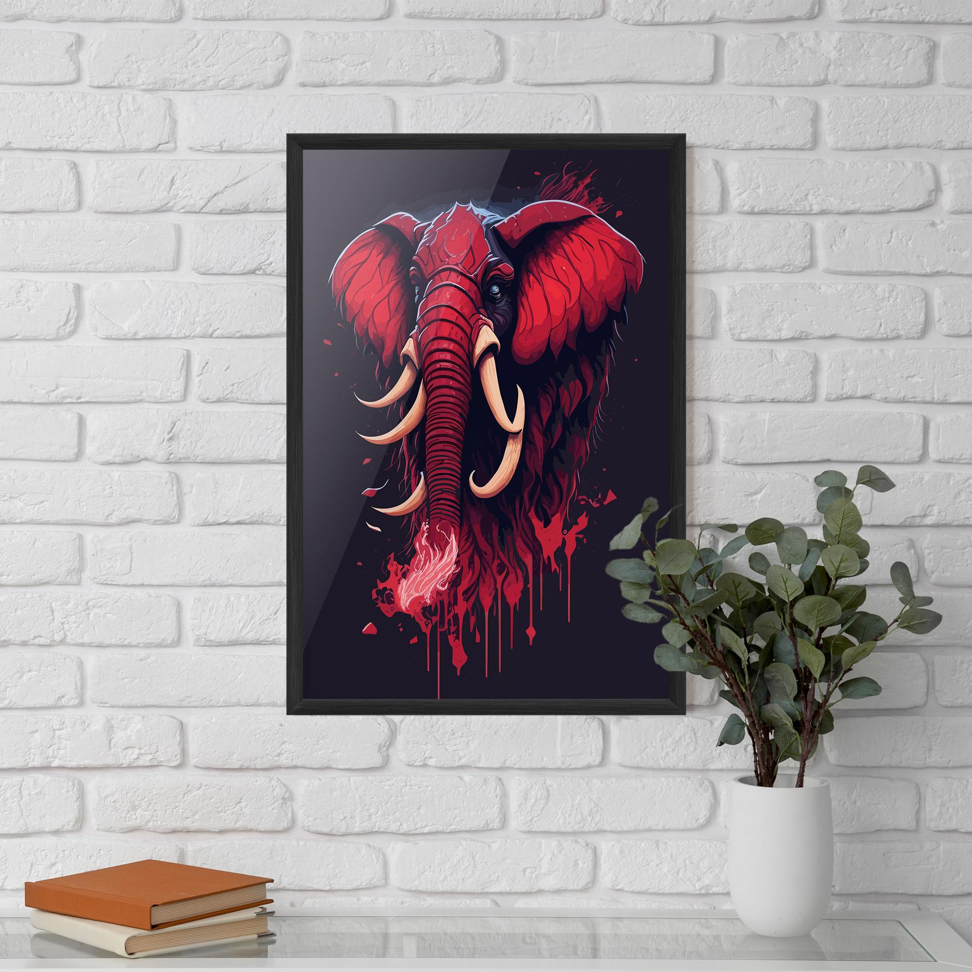 Gerahmte Poster Bloody Elephant mockup 5