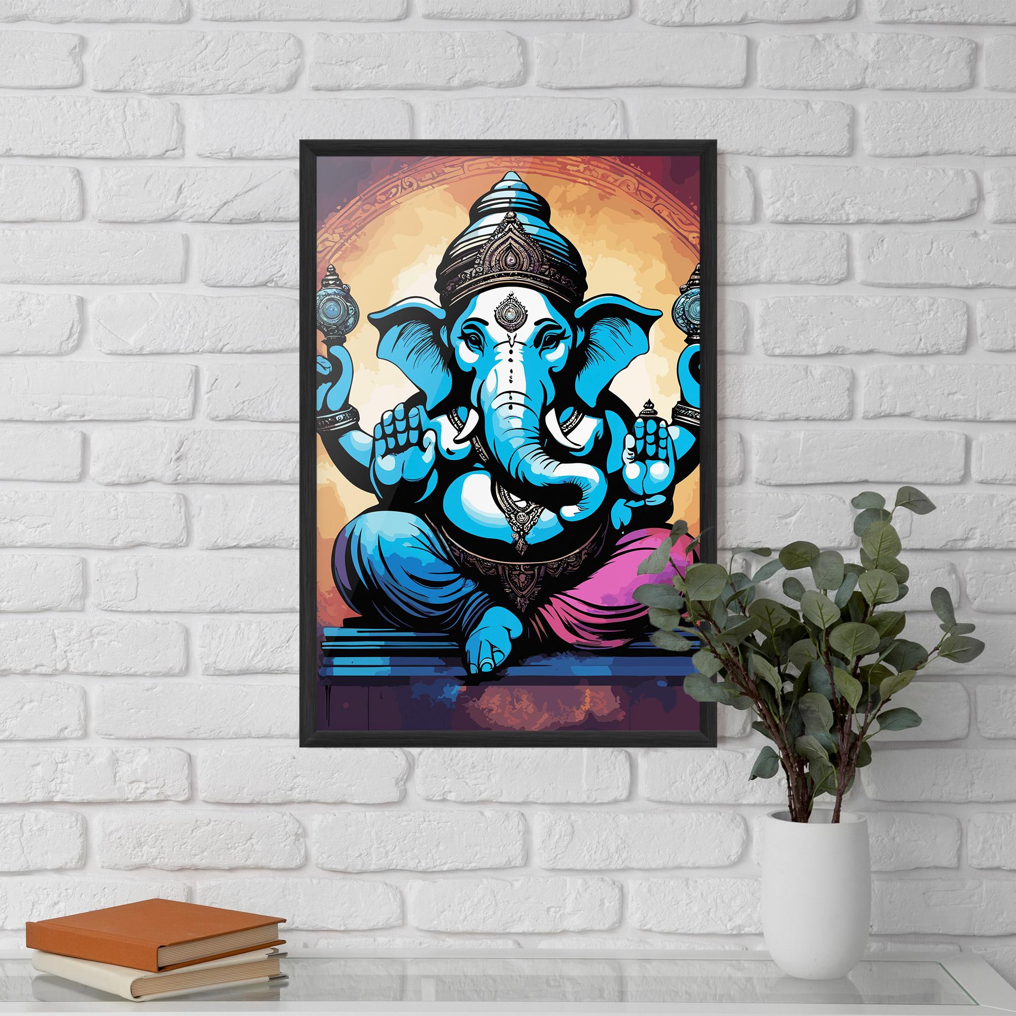 Gerahmte Poster Colorful Chaturthi mockup 5