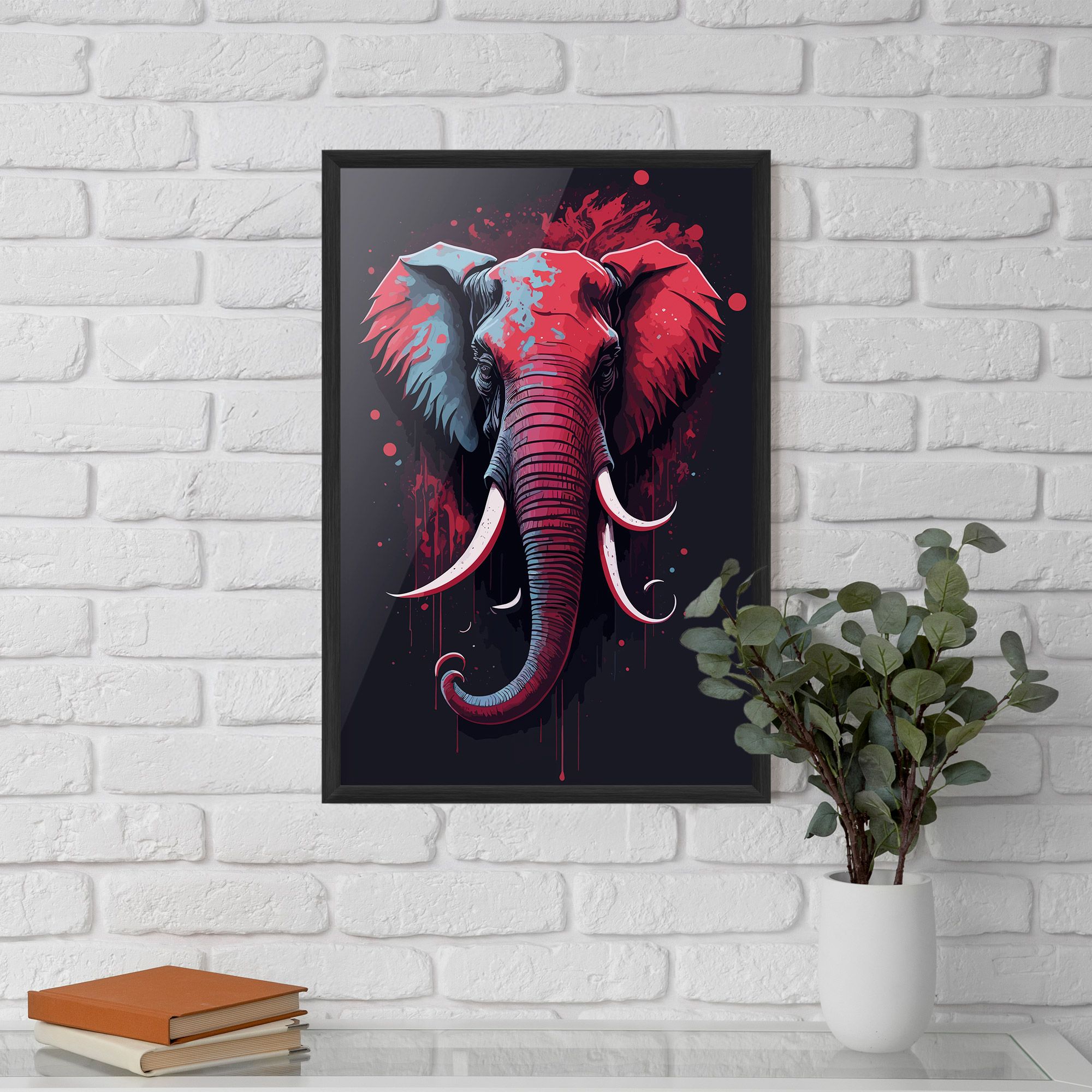 Red Blue Elephant mockup 5