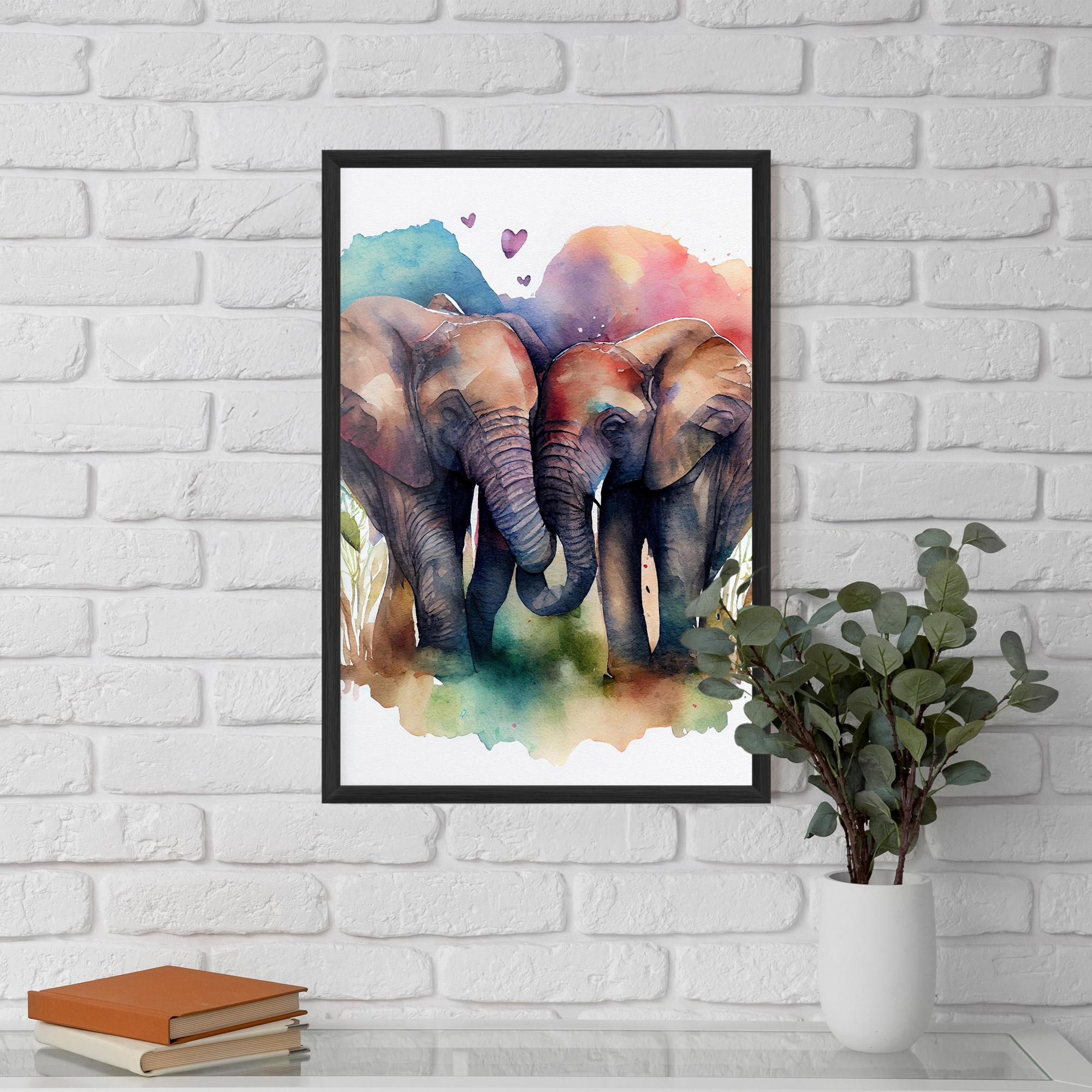 Gerahmte Poster Watercolor Love mockup 5