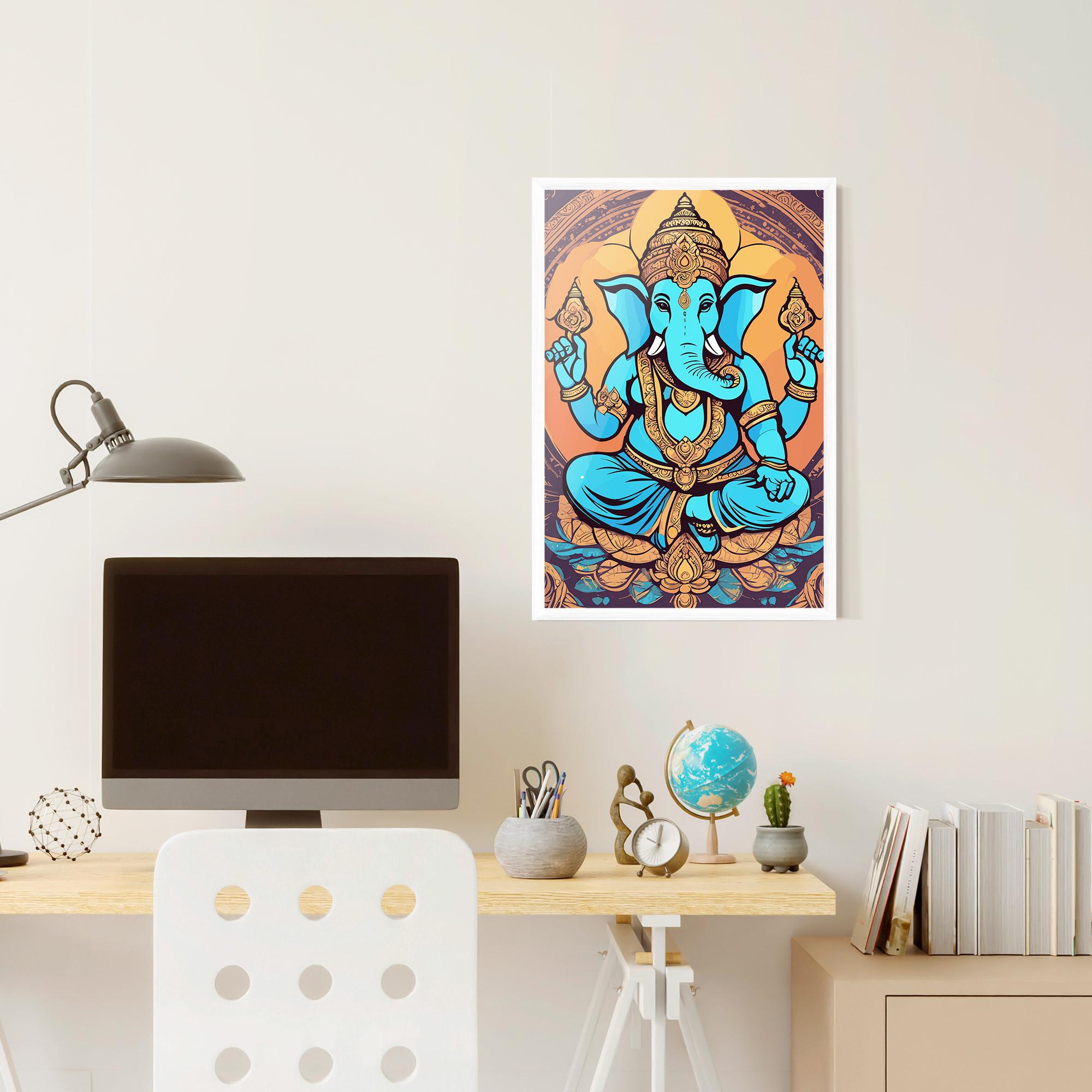 Gerahmte Poster Blue Elephant mockup 6