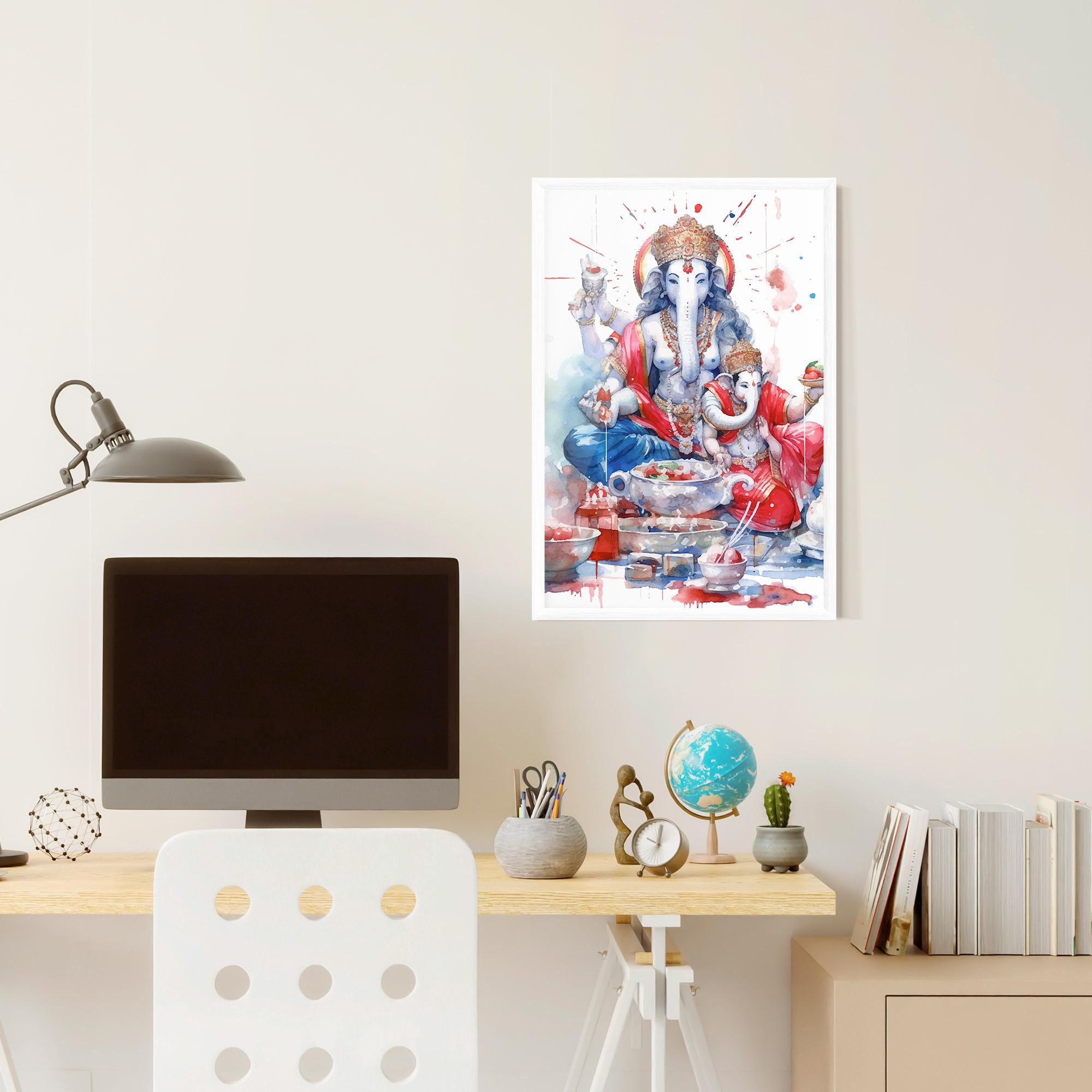 Gerahmte Poster Durga Puja Festival mockup 6