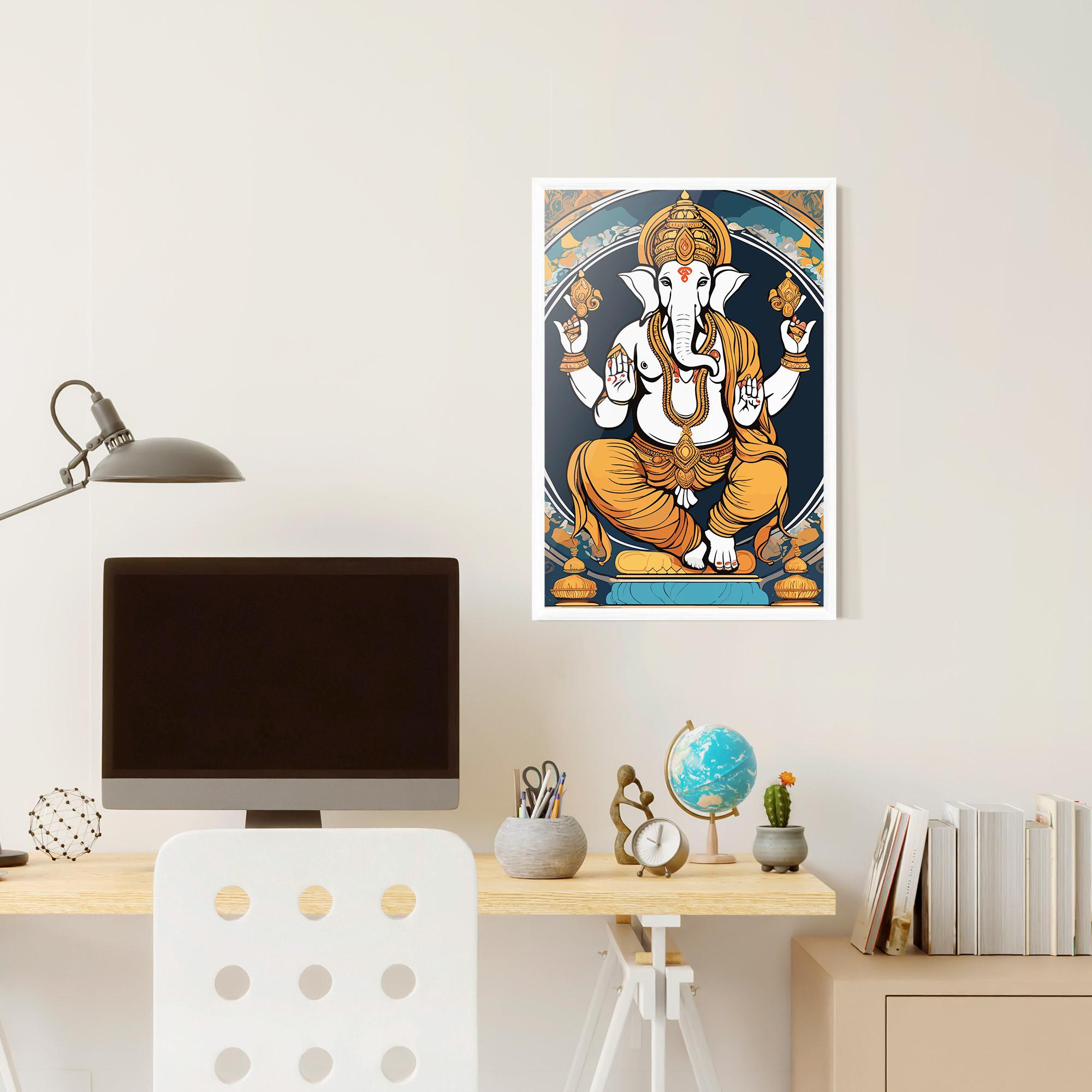 Gerahmte Poster Gold Ganpati mockup 6