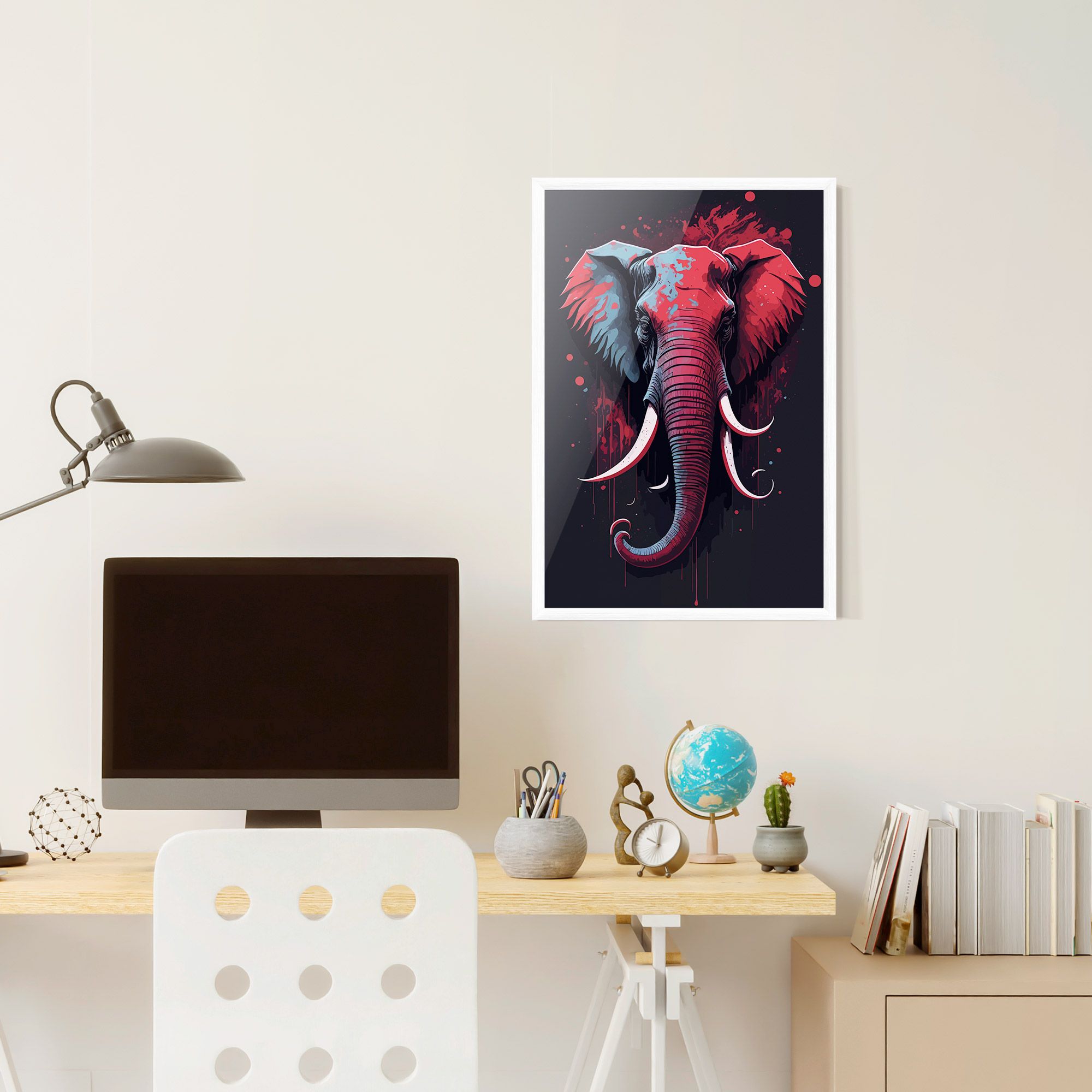 Red Blue Elephant mockup 6