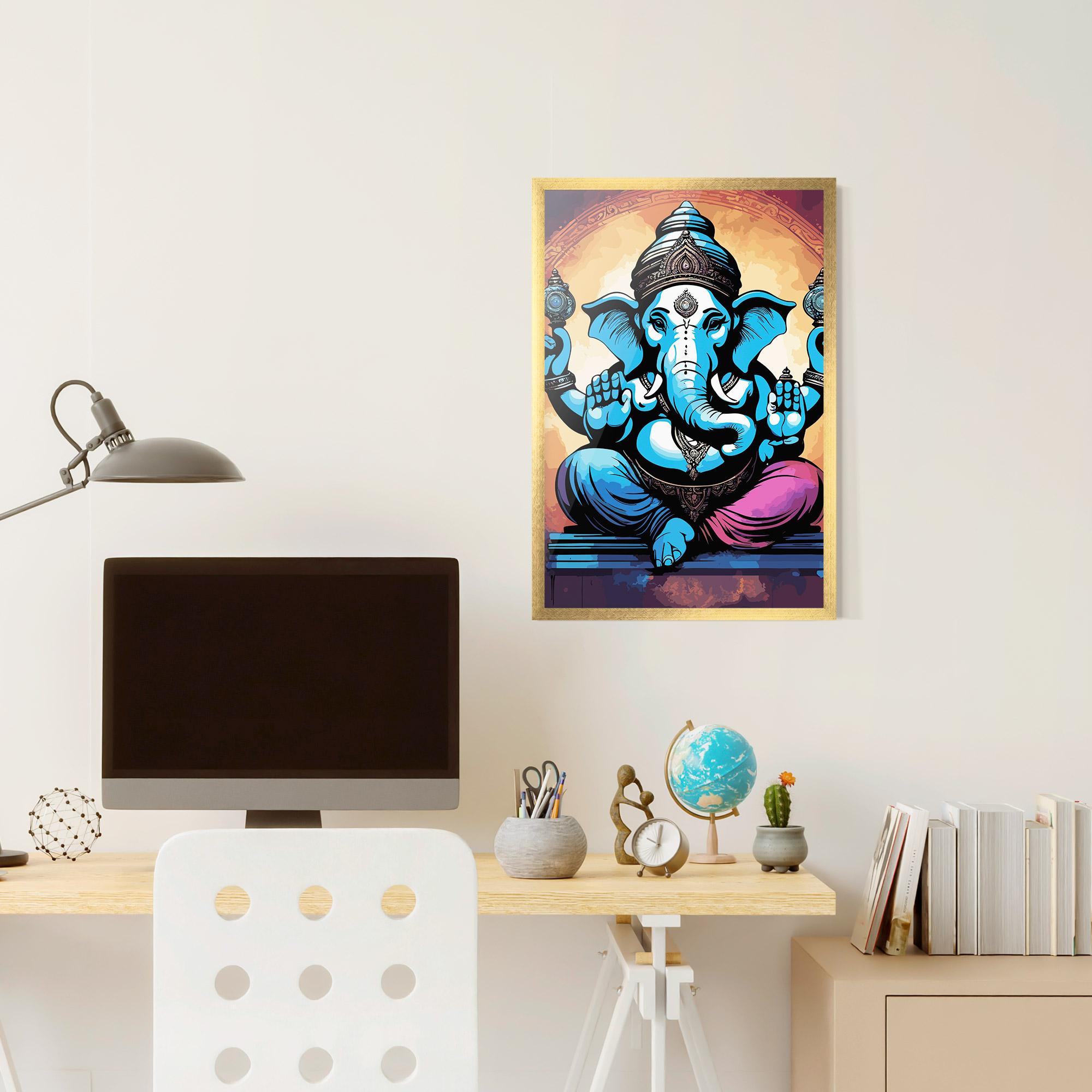 Gerahmte Poster Colorful Chaturthi mockup 6