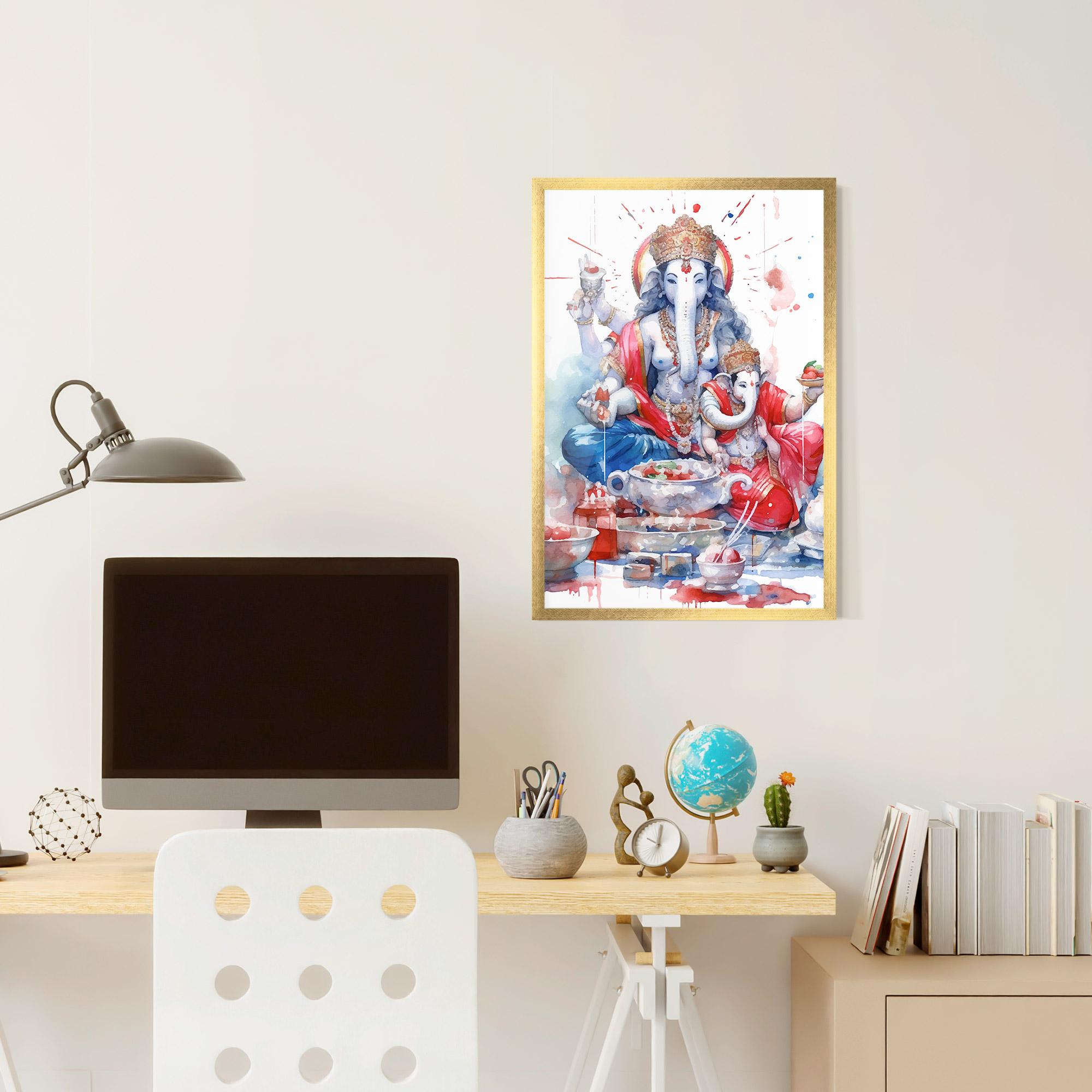 Gerahmte Poster Durga Puja Festival mockup 6