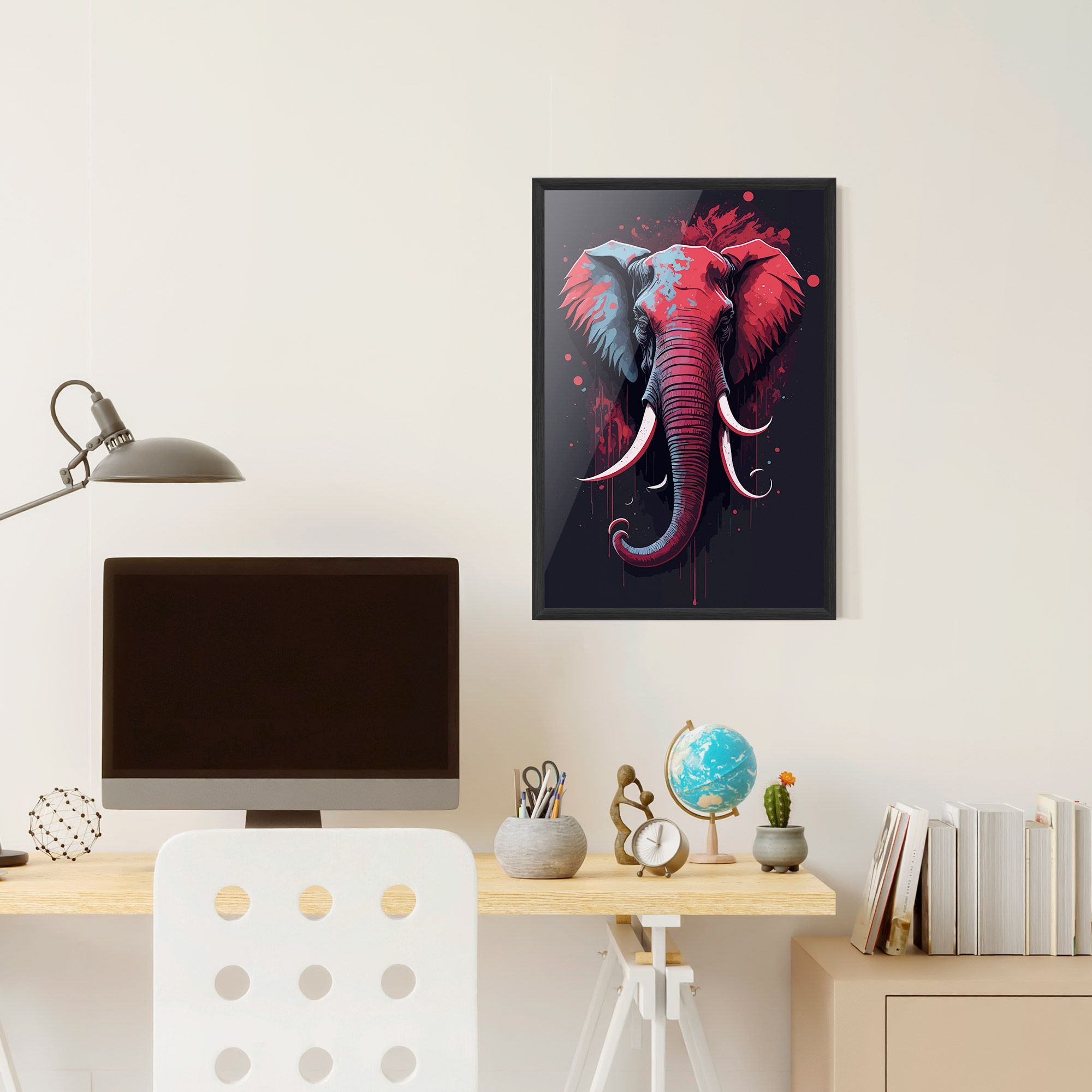 Red Blue Elephant mockup 6