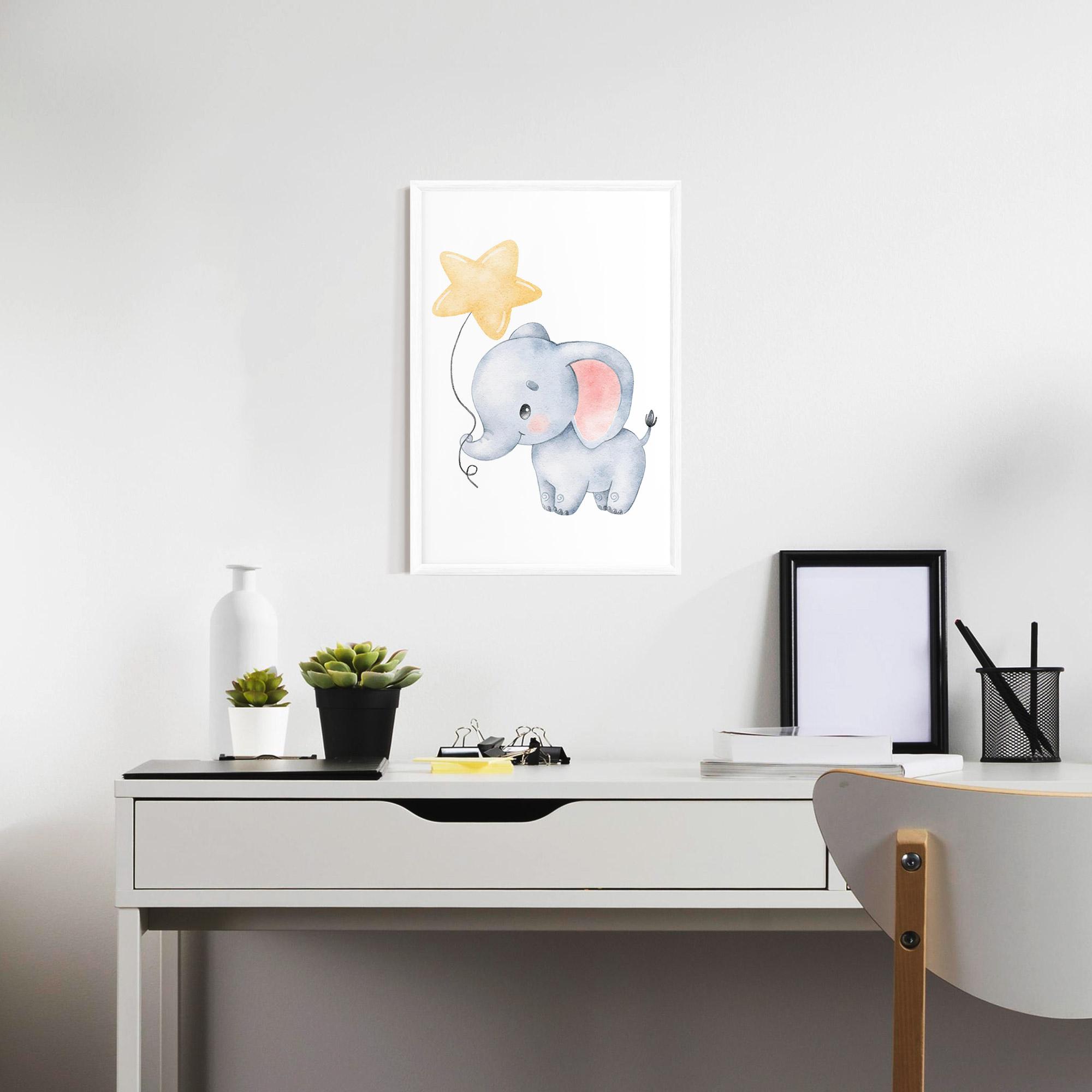 Gerahmte Poster Baby Elephant Kids mockup 7