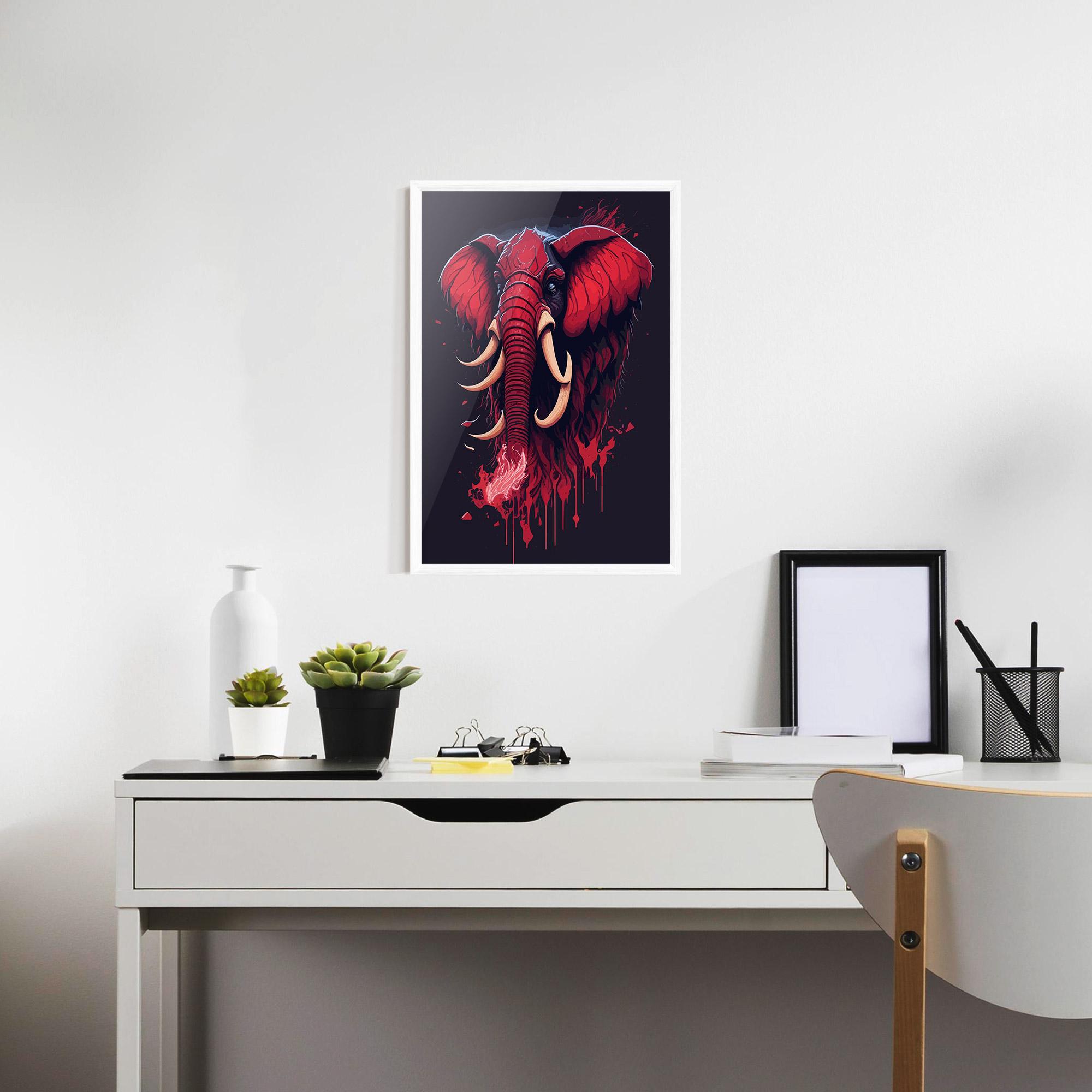 Gerahmte Poster Bloody Elephant mockup 7