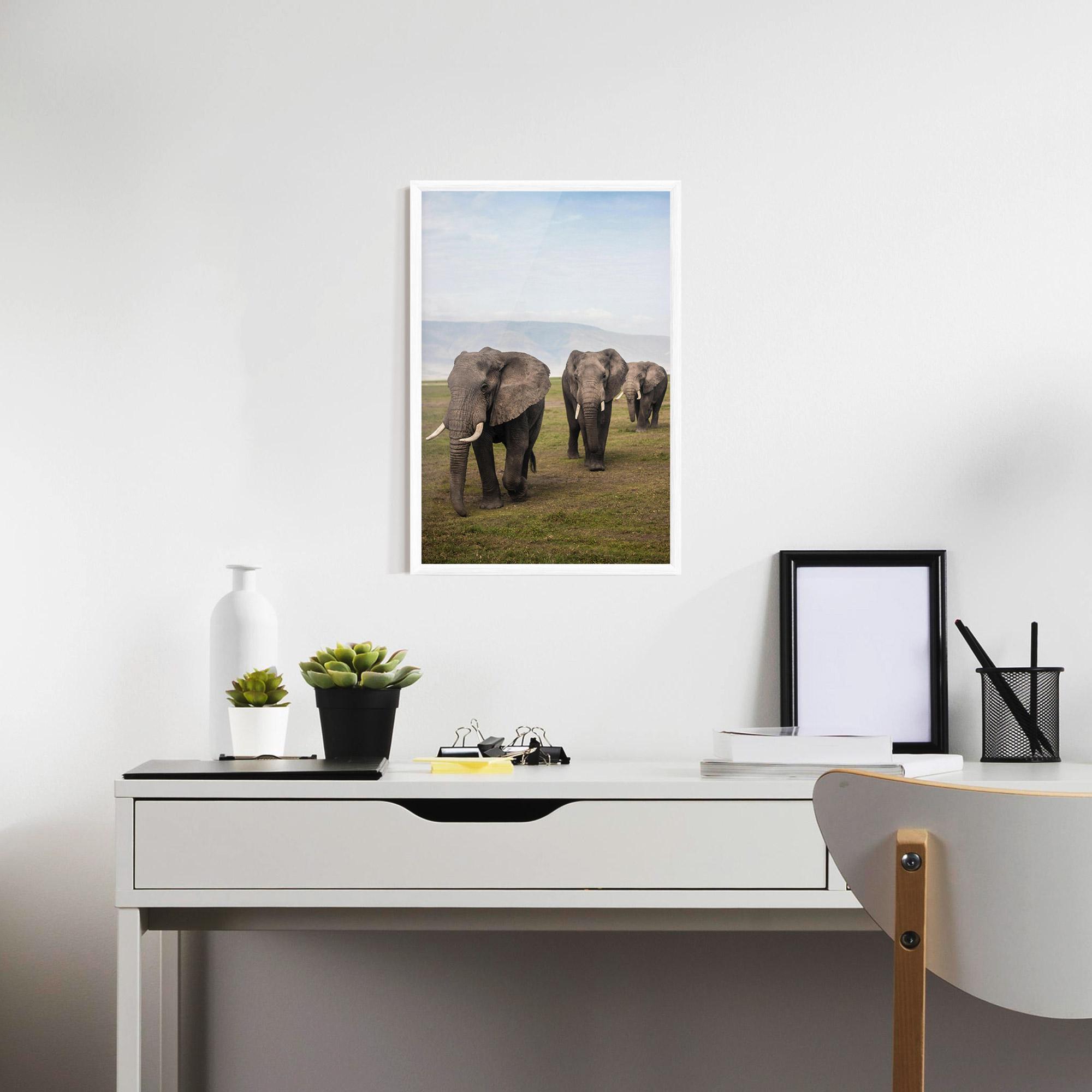 Gerahmte Poster Elephant Landscape mockup 7