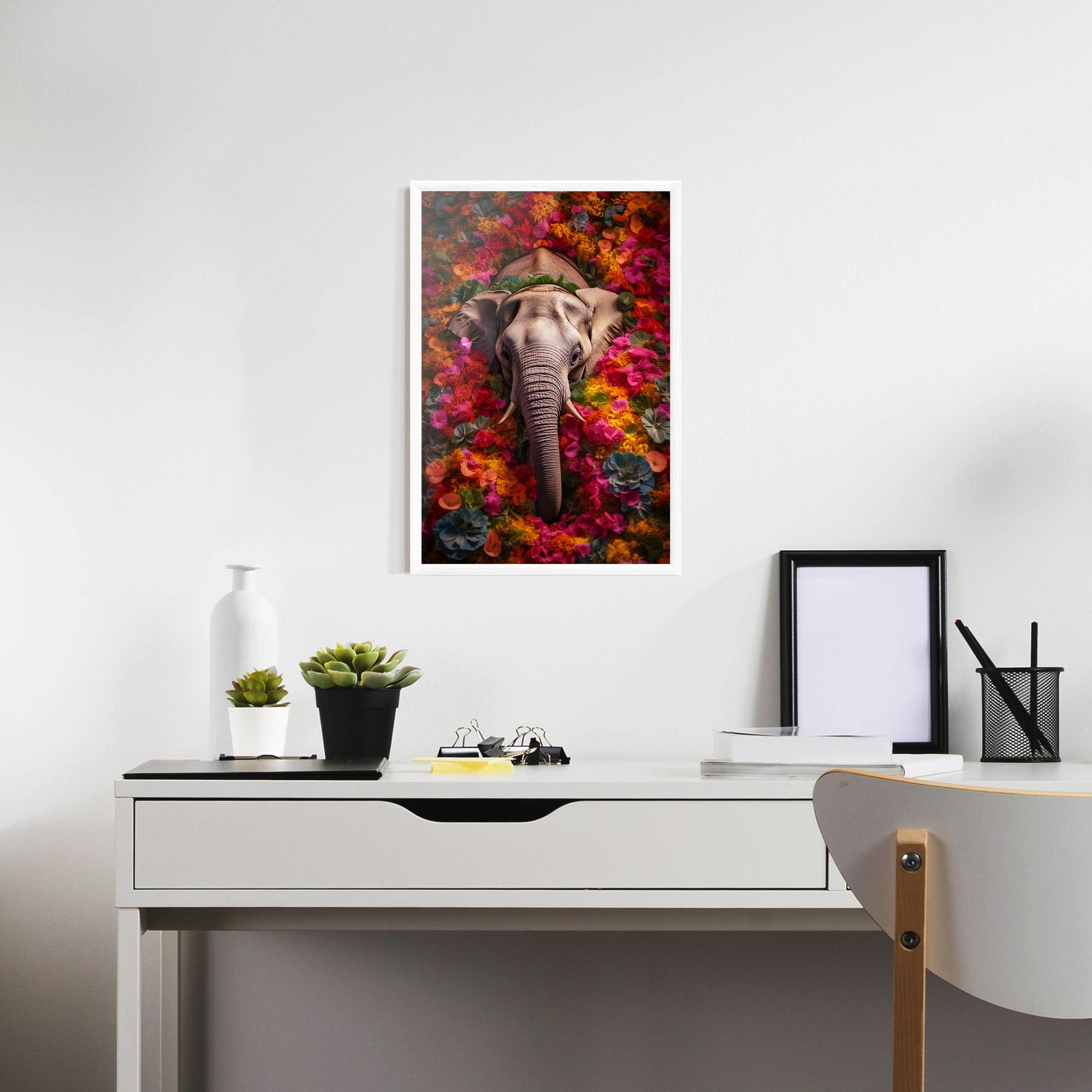 Gerahmte Poster Flower Elephant mockup 7