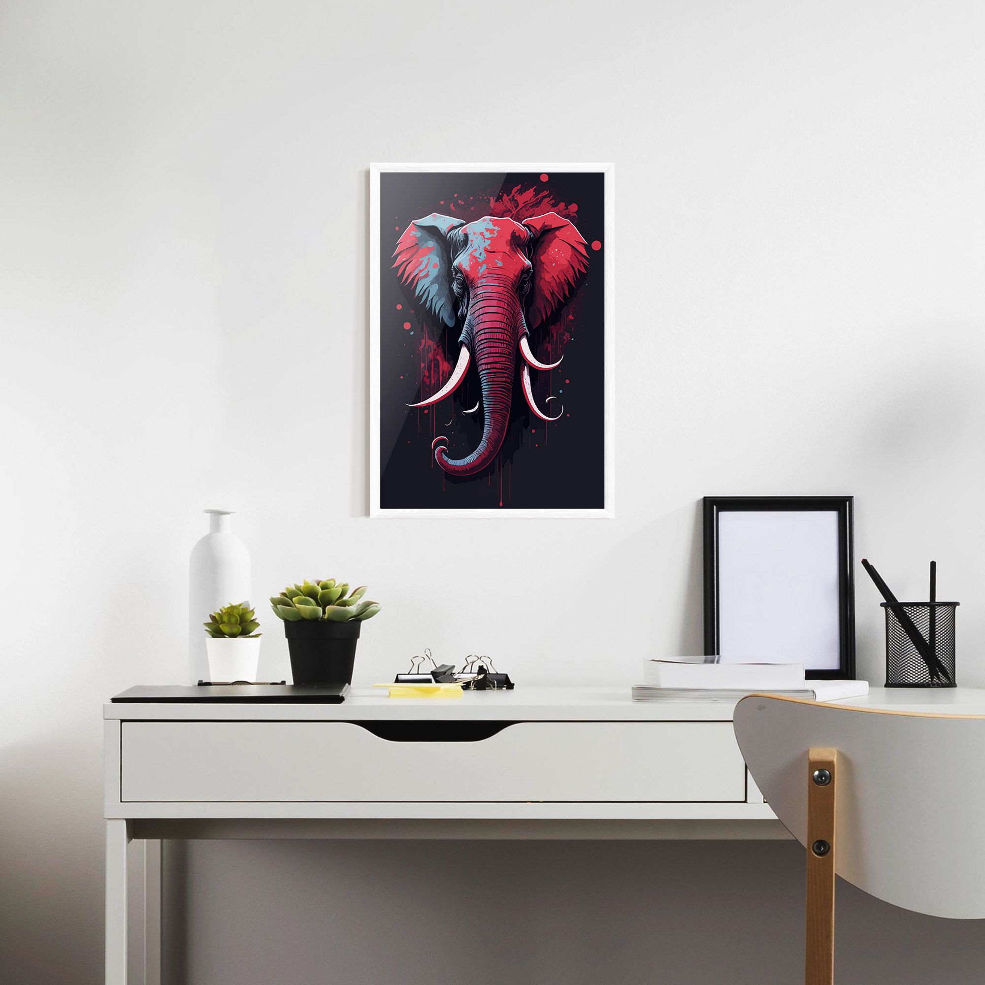 Red Blue Elephant mockup 7