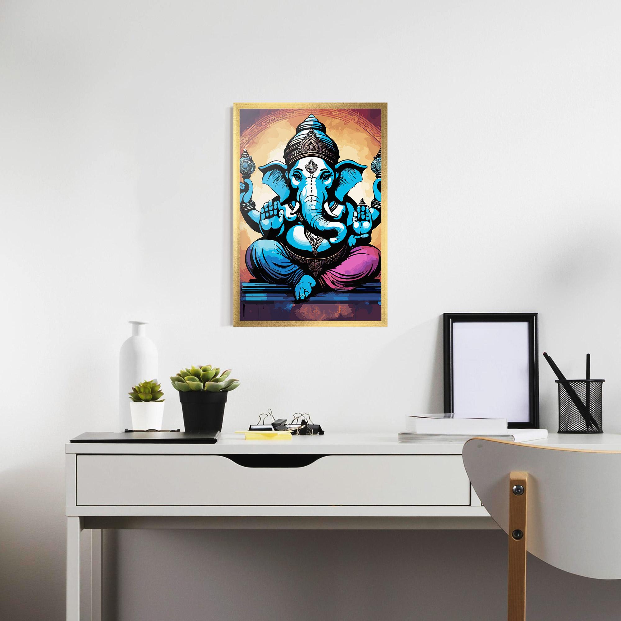 Gerahmte Poster Colorful Chaturthi mockup 7