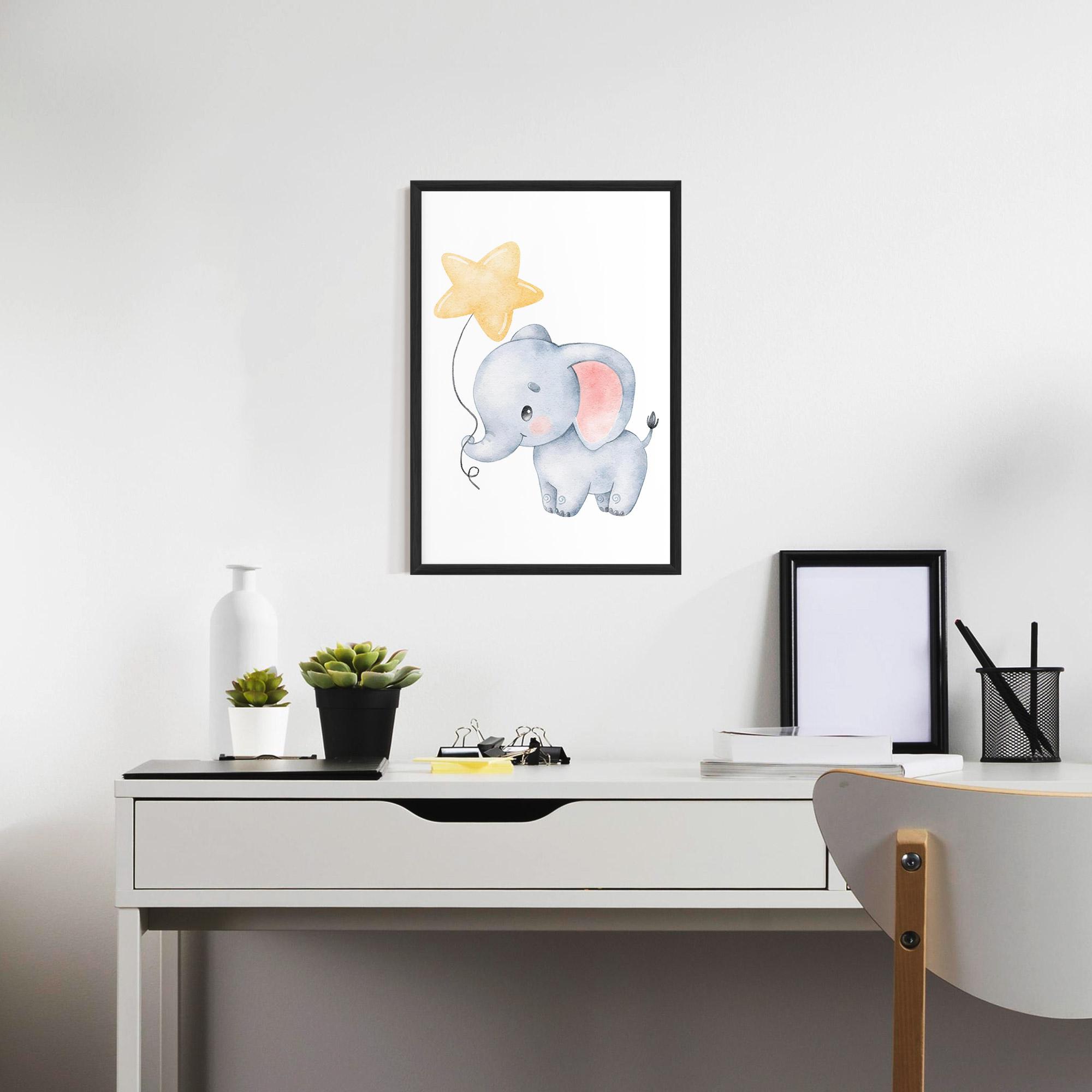 Gerahmte Poster Baby Elephant Kids mockup 7