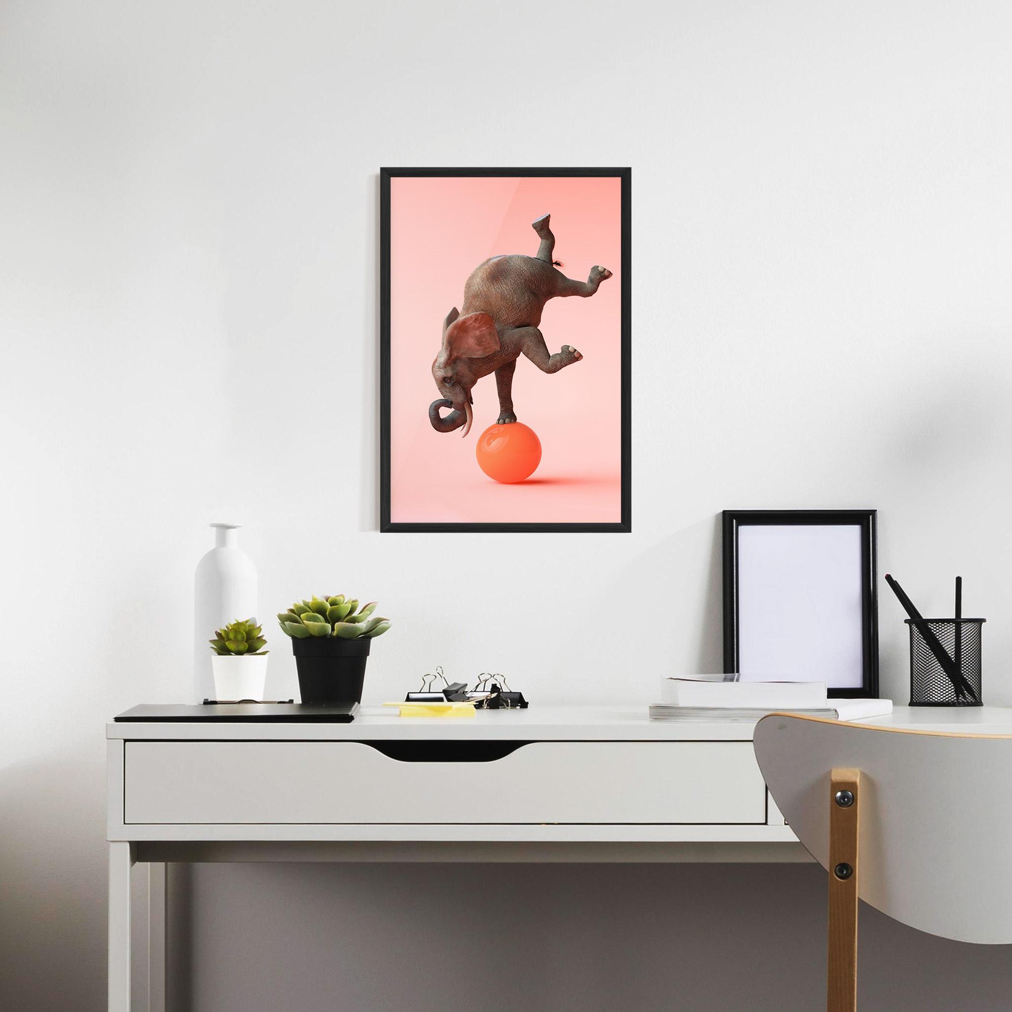 Gerahmte Poster Ball Elephant mockup 7