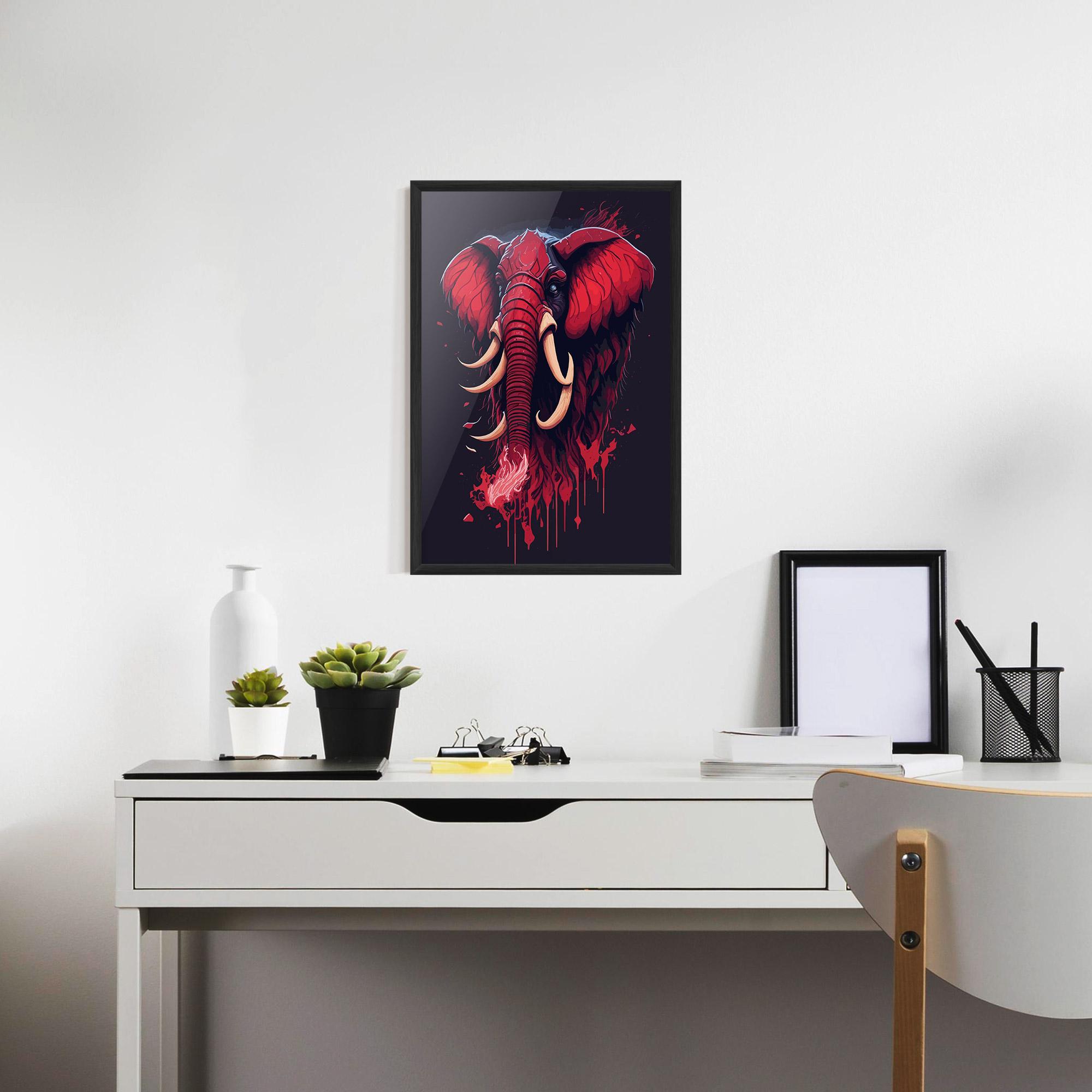 Gerahmte Poster Bloody Elephant mockup 7