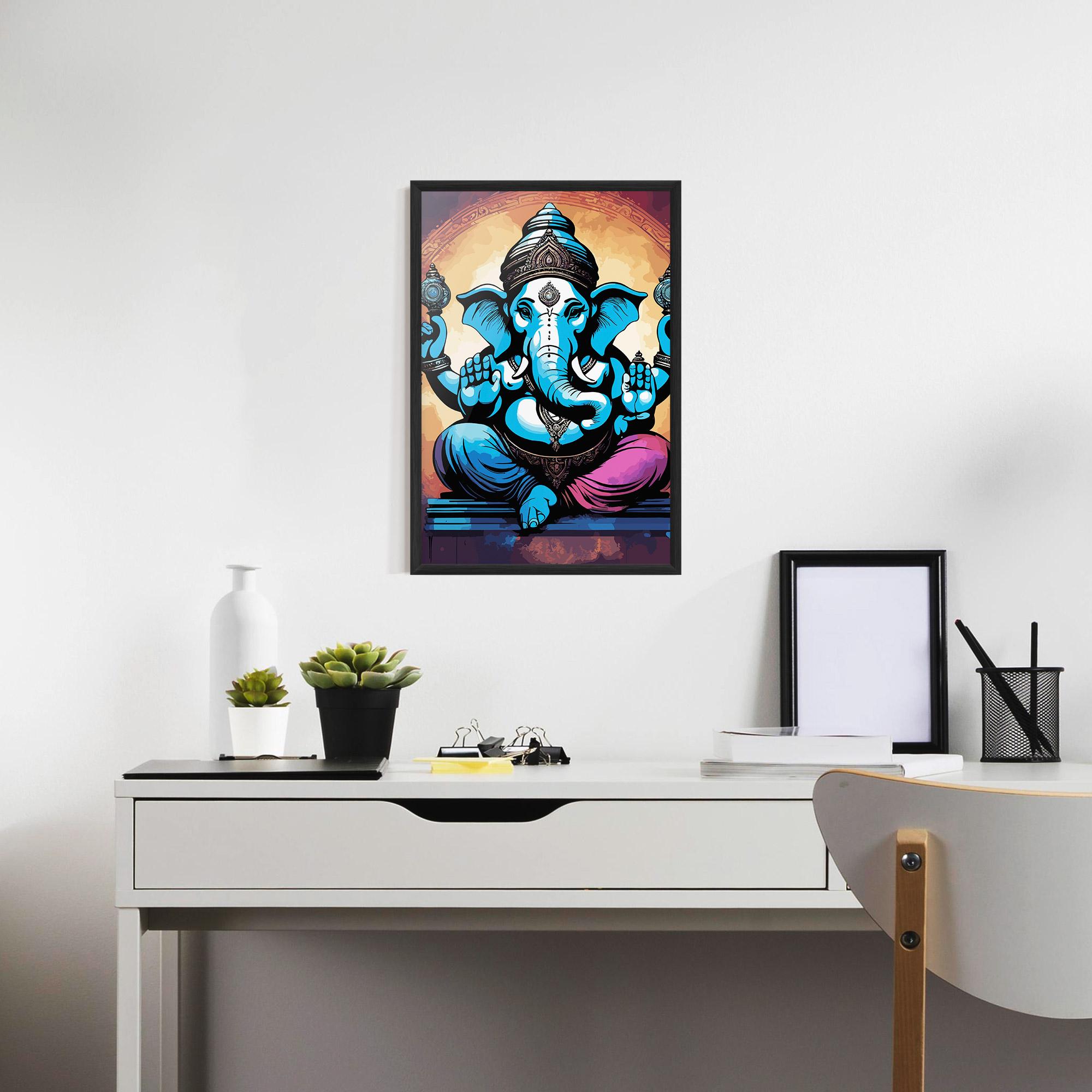 Gerahmte Poster Colorful Chaturthi mockup 7