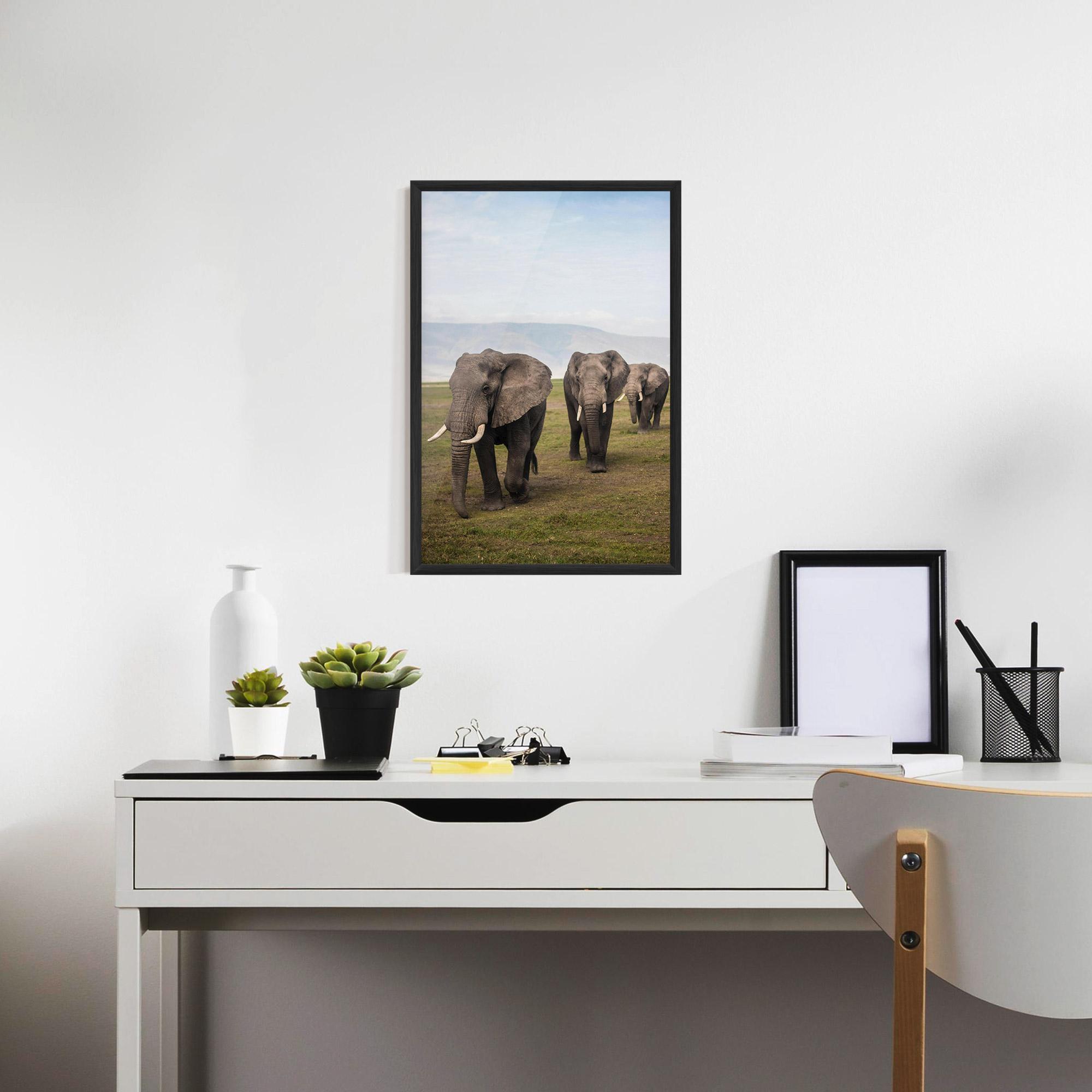 Gerahmte Poster Elephant Landscape mockup 7