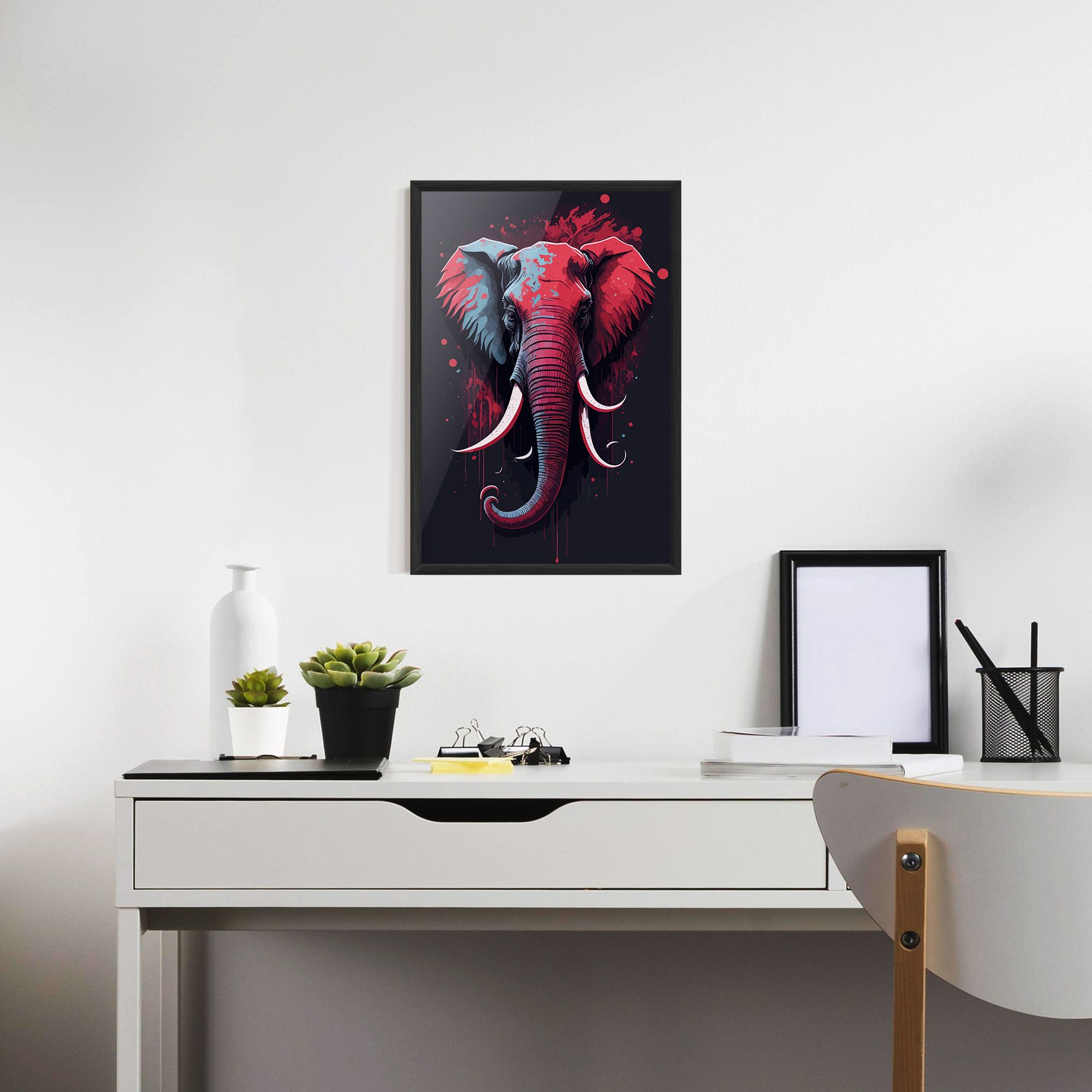 Red Blue Elephant mockup 7