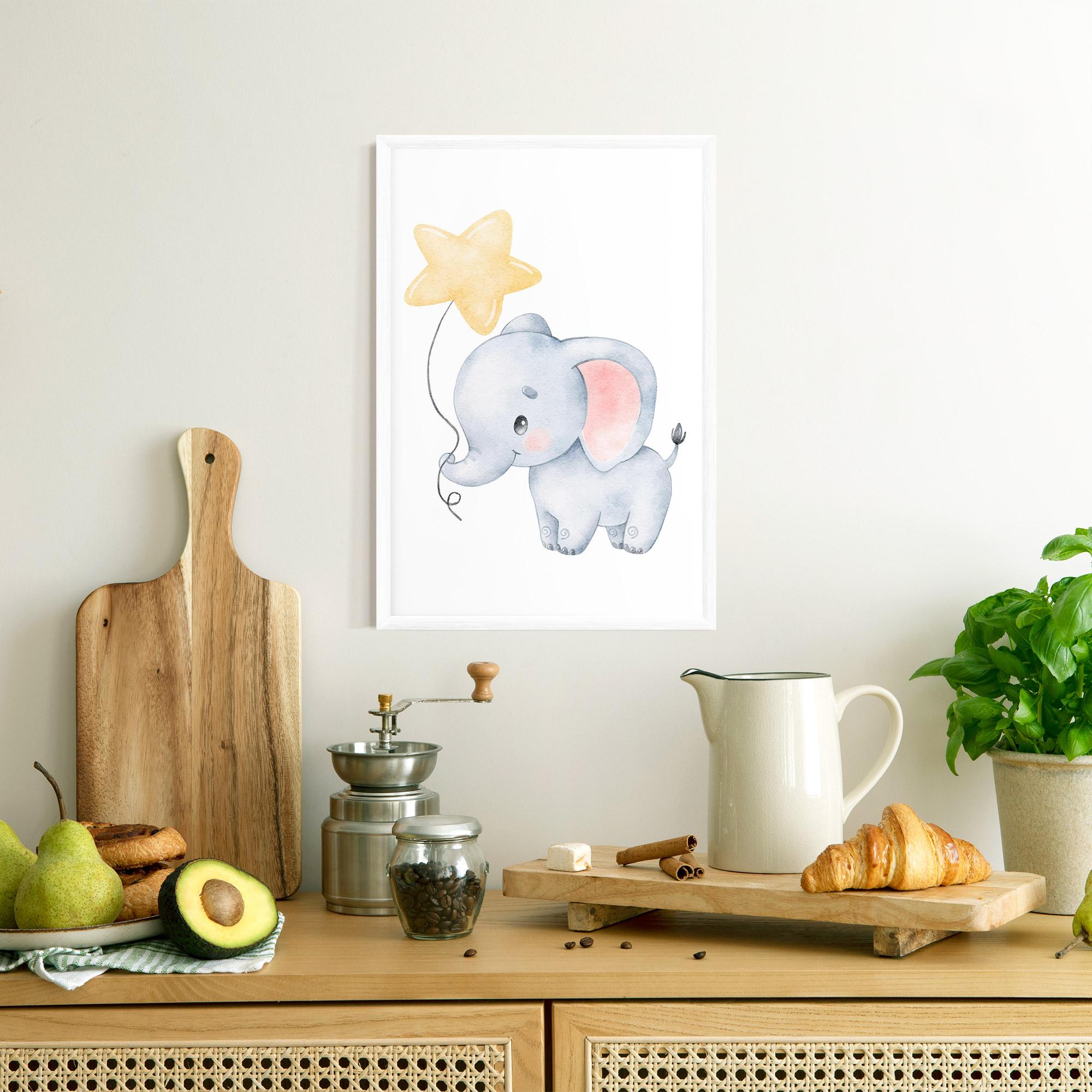 Gerahmte Poster Baby Elephant Kids mockup 8
