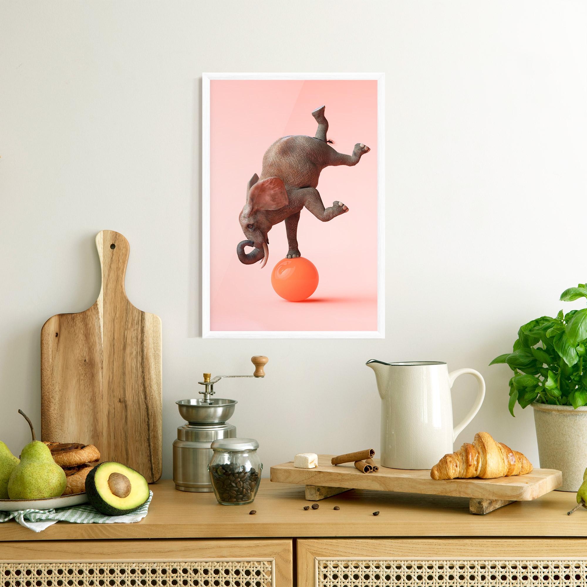 Gerahmte Poster Ball Elephant mockup 8