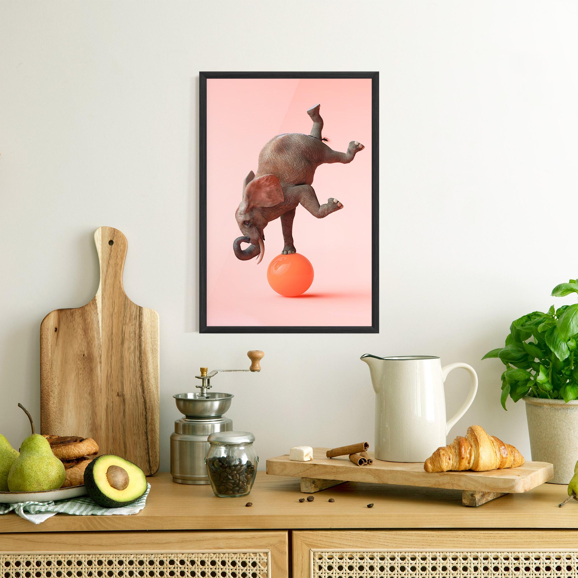 Gerahmte Poster Ball Elephant mockup 8