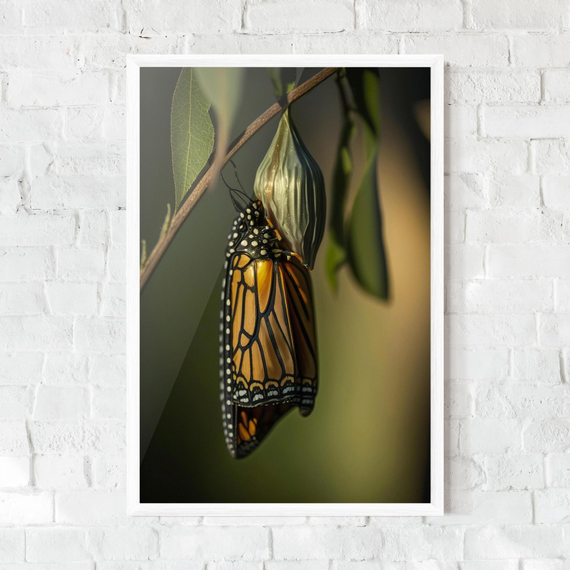 Gerahmte Poster Yellow Black Butterfly mockup 0