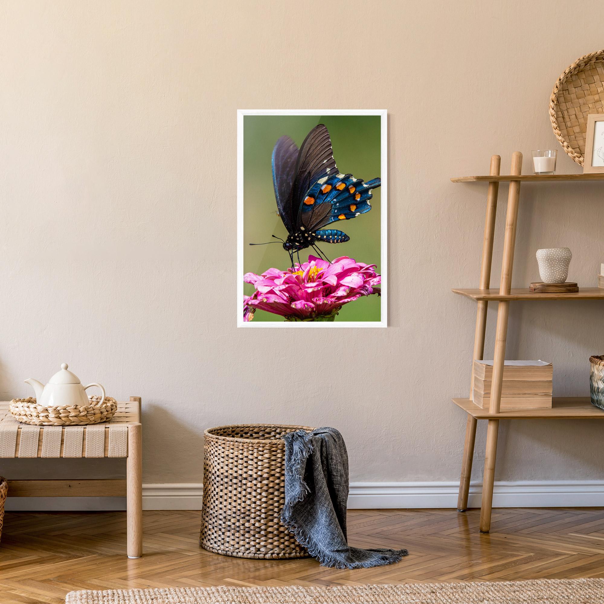 Gerahmte Poster Blue Grey Butterfly mockup 9