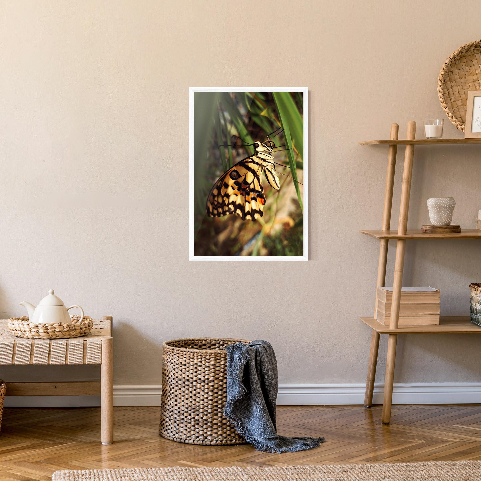 Gerahmte Poster Wild Brown Butterfly mockup 9
