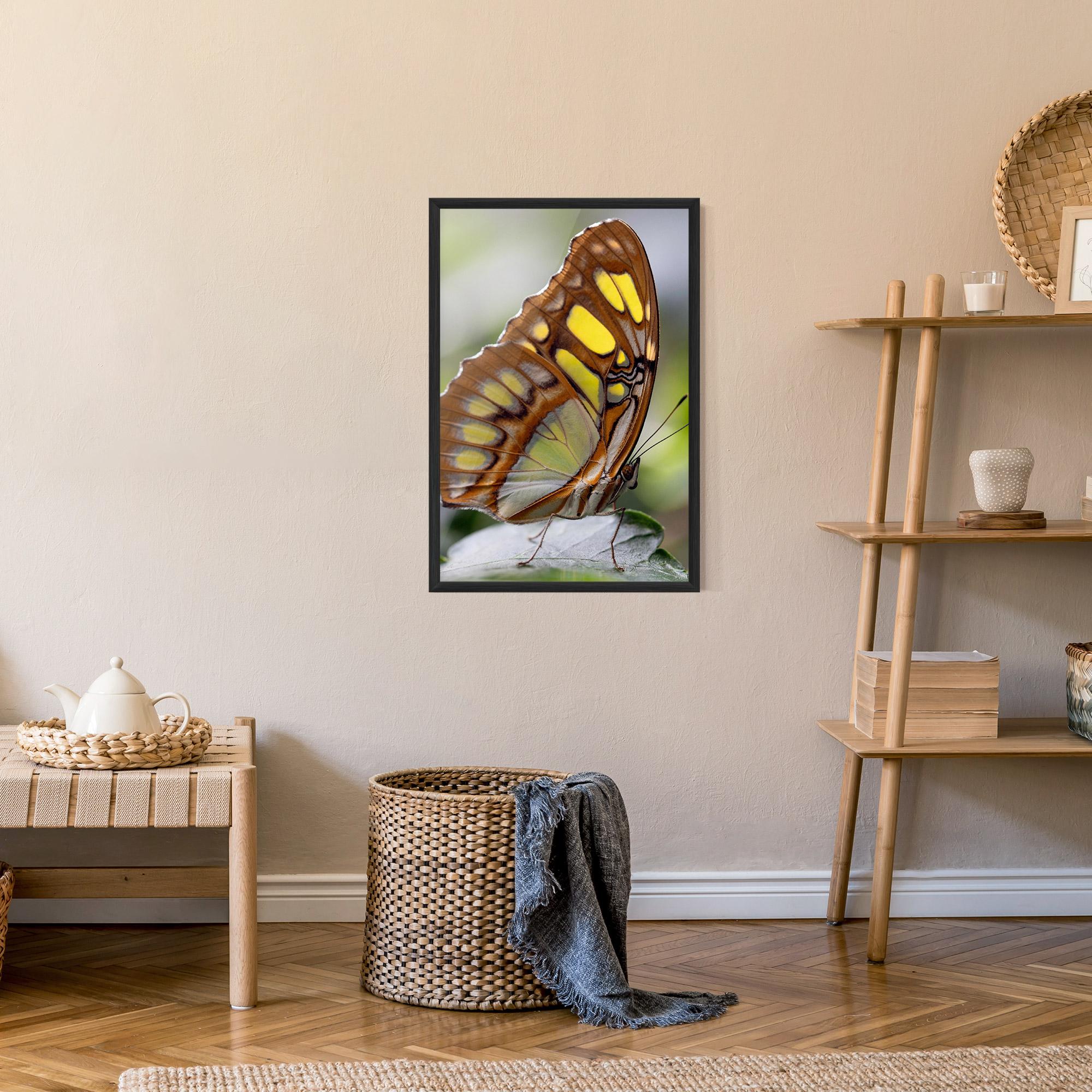 Gerahmte Poster Brown Yellow Butterfly mockup 9